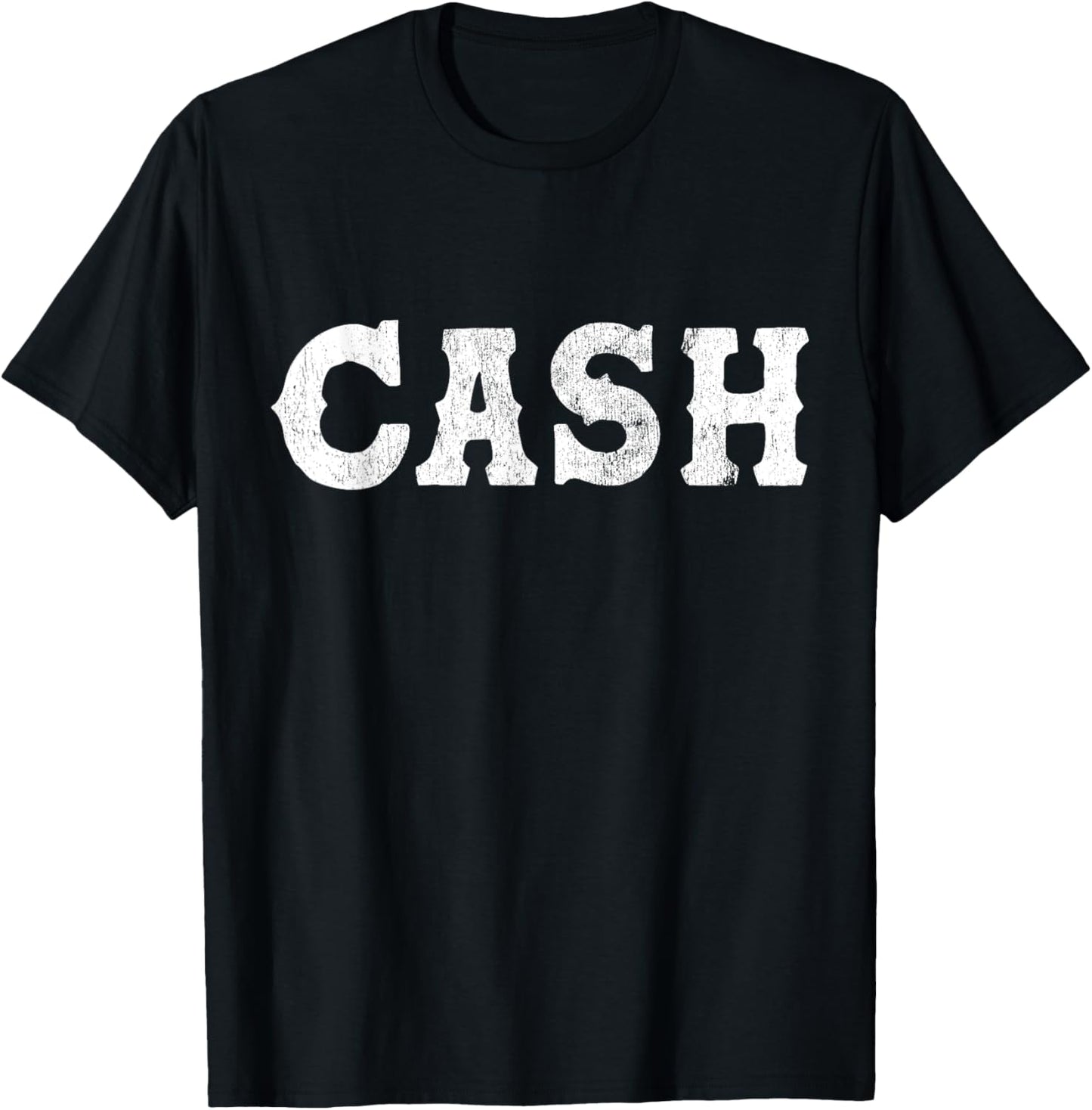 Cash Country Music Lovers Outlaw Vintage Retro Distressed T-Shirt - T-Shirt | Black