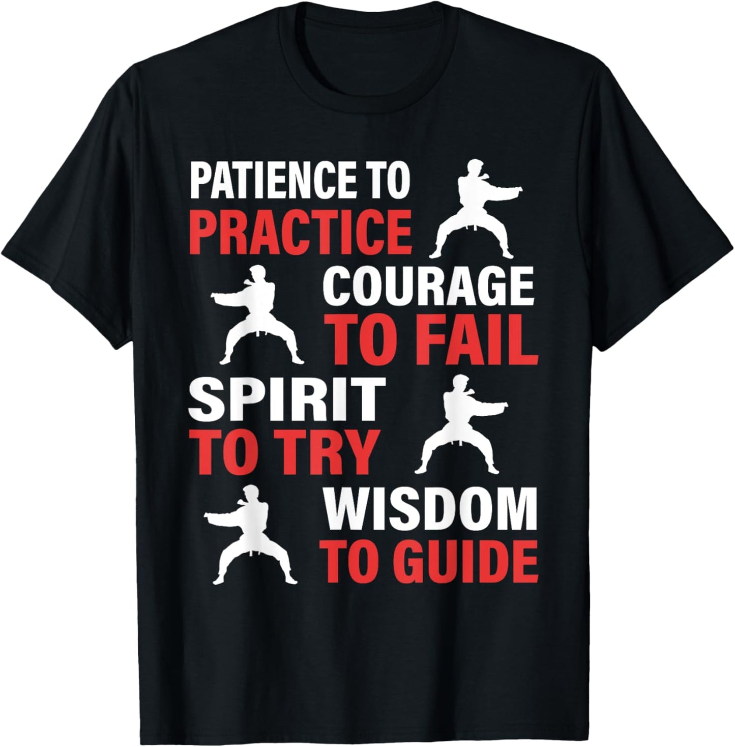 Karate Student Teacher Trainee Trainer Karateka Practitioner Men Women Girls Kids T-Shirt - T-Shirt | Black