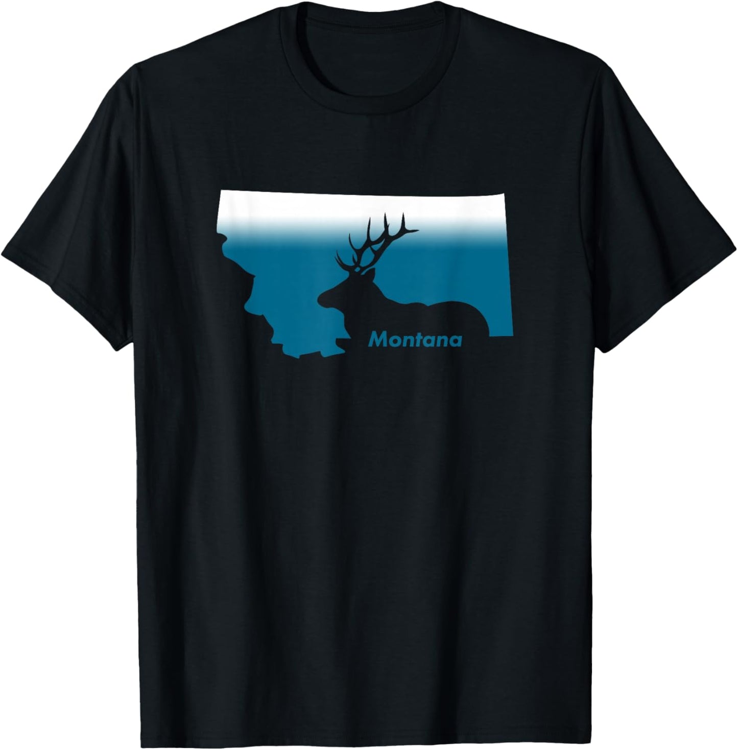 Montana Retro Vintage Outdoors Mountain Graphic Design T-Shirt - T-Shirt | Black