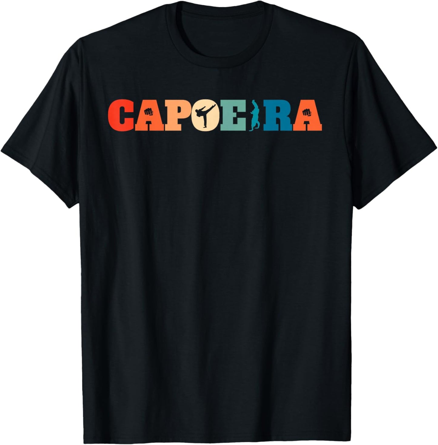 Retro Capoeira Martial Arts - Vintage Brazilian Capoeira T-Shirt - T-Shirt | Black
