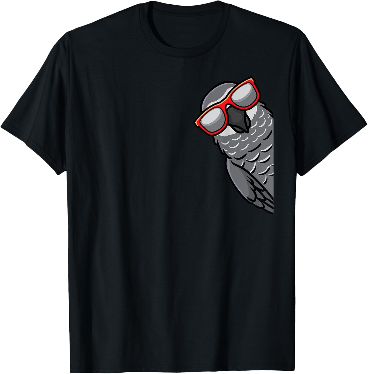 Congo African Grey Parrot T-Shirt - T-Shirt | Black