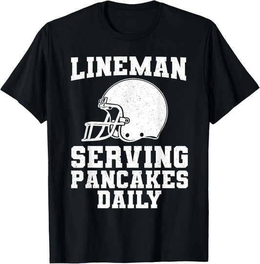 Funny Football Lineman Art Women Offensive Lineman T-Shirt - T-Shirt | Black