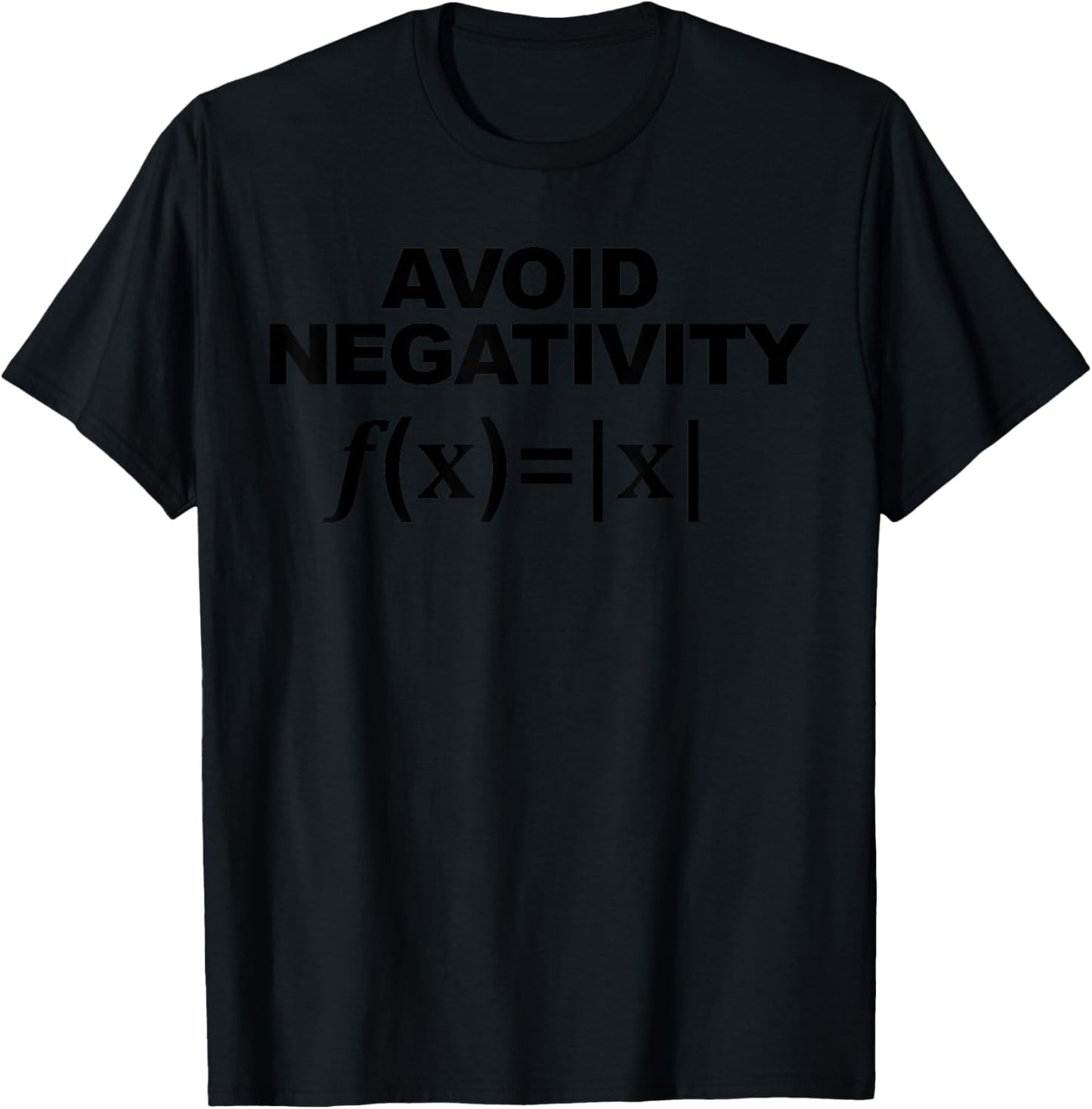 Avoid Negativity math pun Avoid Negativity T-Shirt - T-Shirt | Black