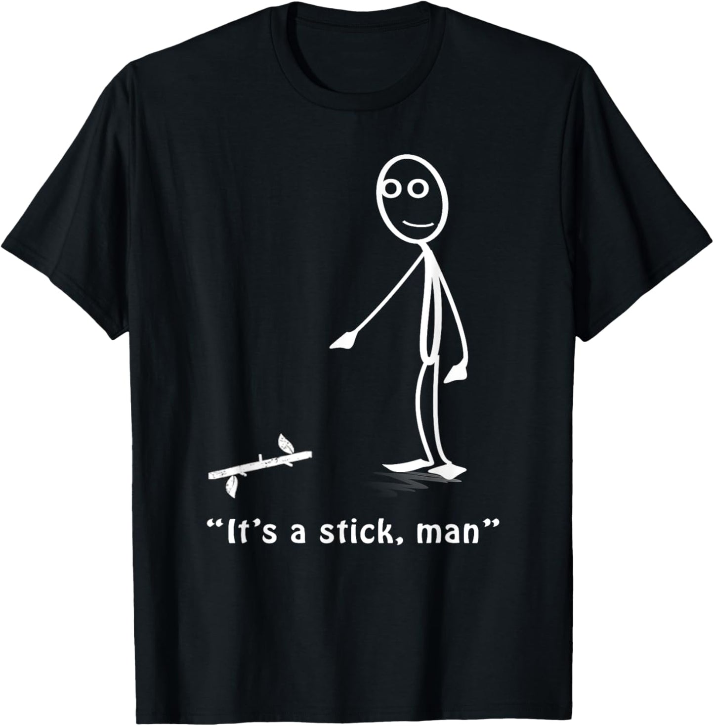 Funny It's A Stick, Man Stickman Costume - Stick Figure T-Shirt - T-Shirt | Black