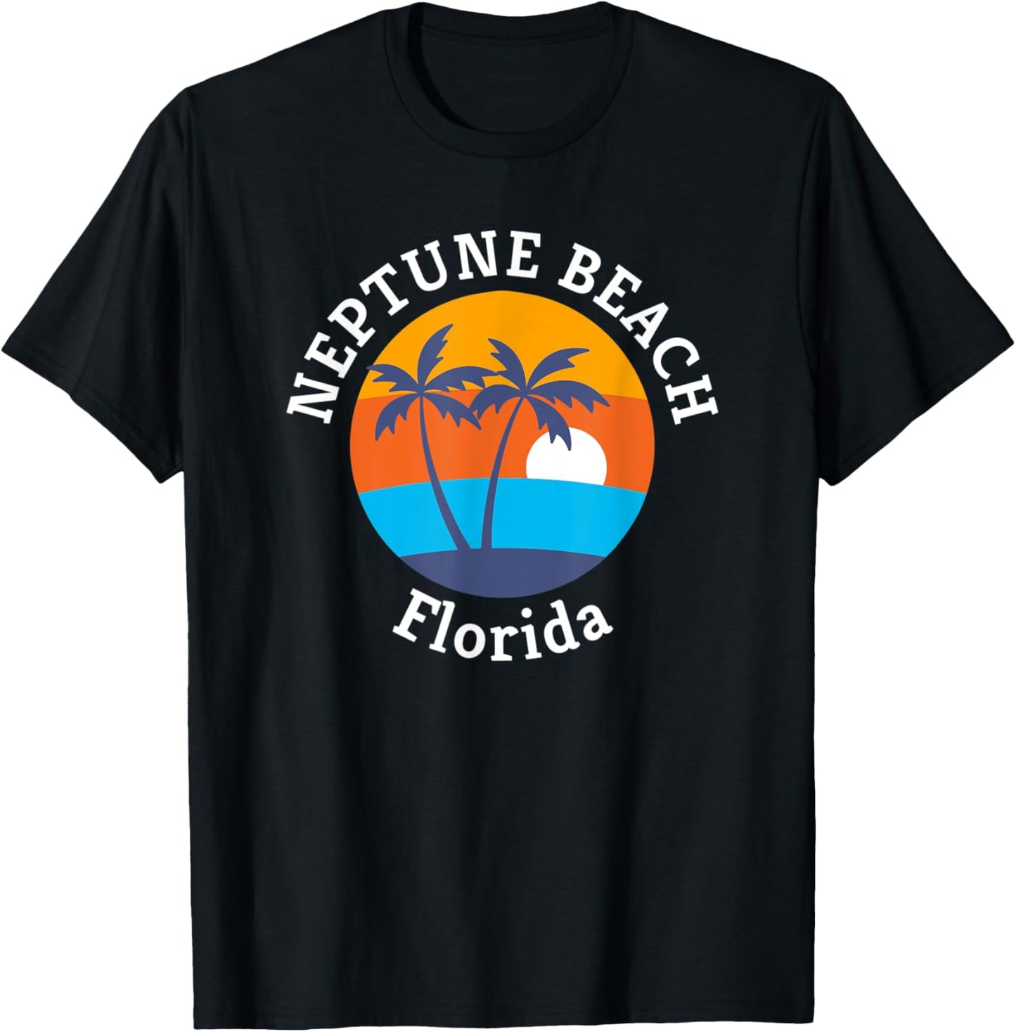Neptune Beach Florida Summer Vacation Souvenir Men Women T-Shirt - T-Shirt | Black