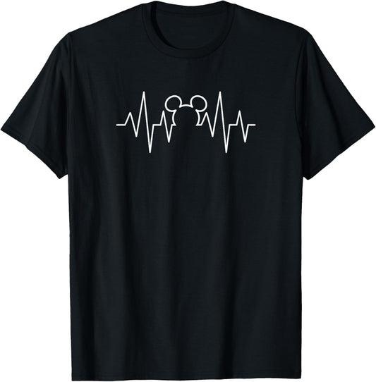 Disney Nurse's Day Mickey Mouse Heartline T-Shirt - T-Shirt | Black
