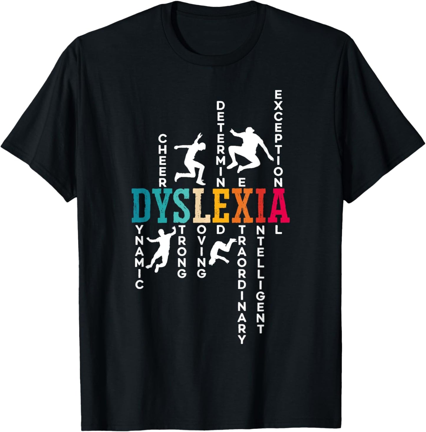 Dyslexia Awareness Dyslexic SteMi Apparel -Adults Black Short Sleeve Small T-Shirt - T-Shirt | Black