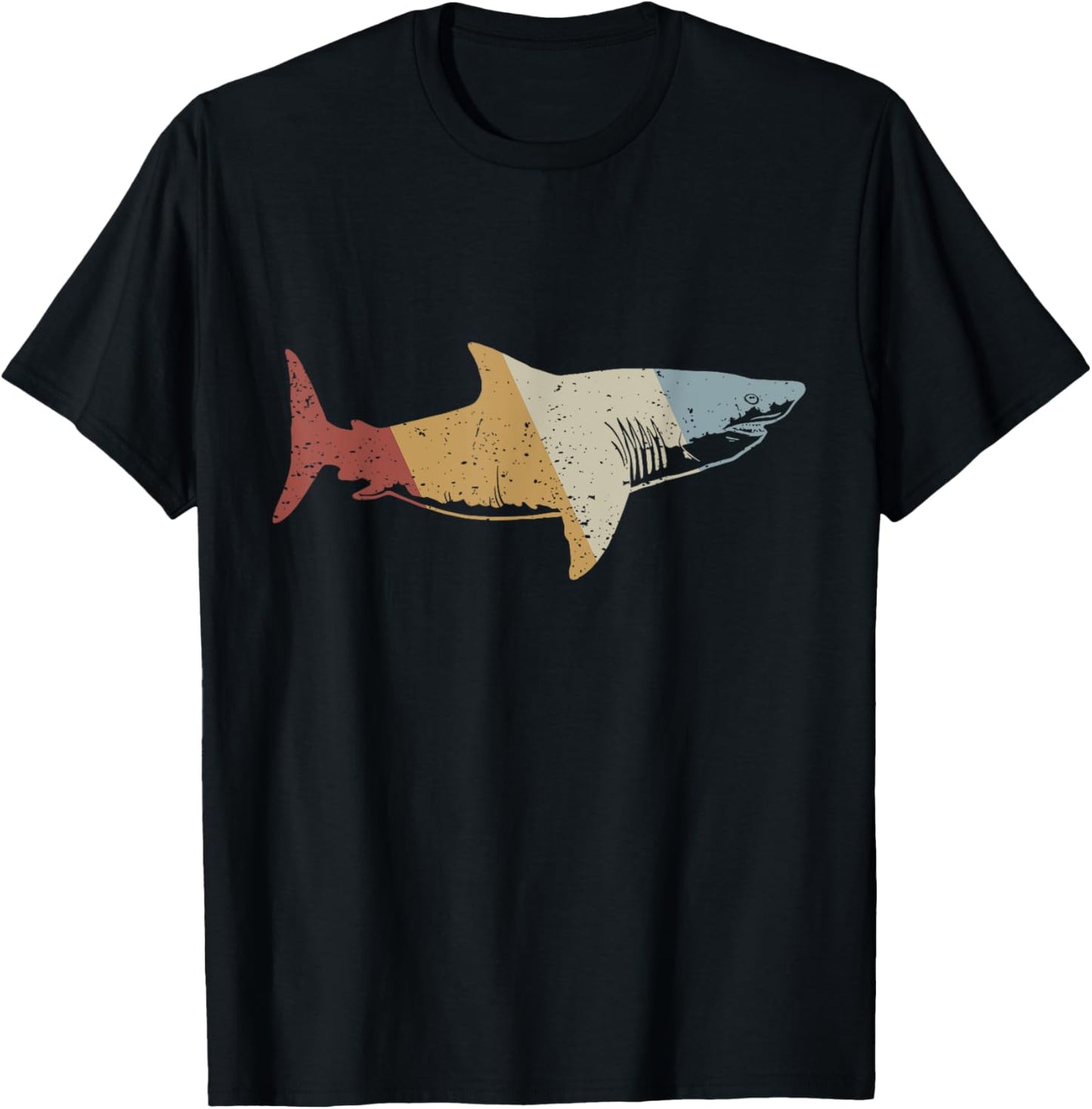 Shark Retro Style Vintage T-Shirt - T-Shirt | Black