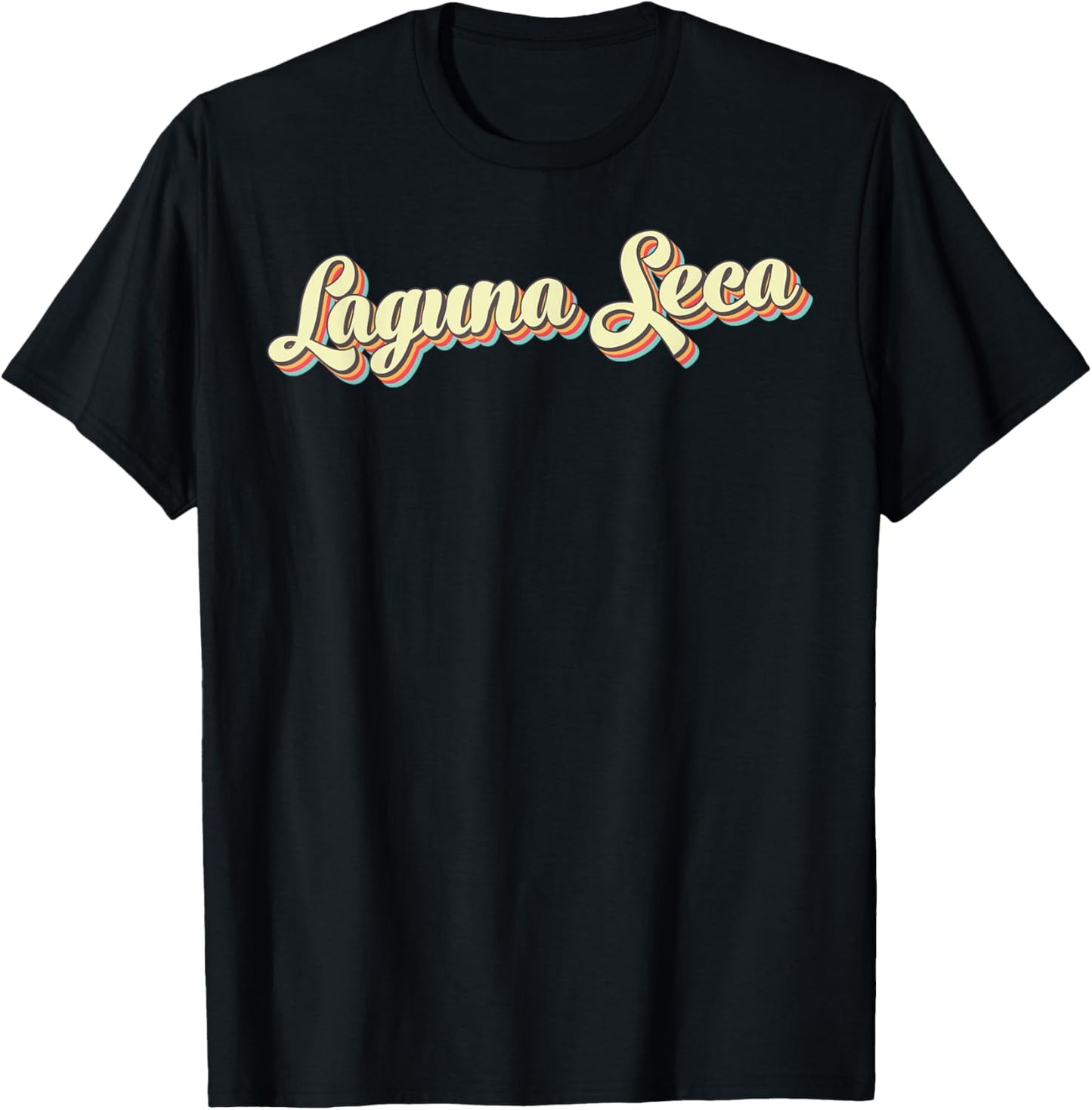 Laguna Seca Retro Art Baseball Font Vintage T-Shirt - T-Shirt | Black