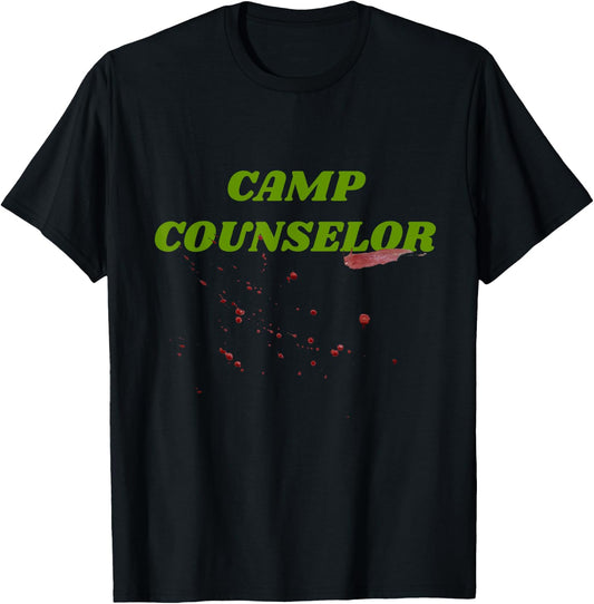 Horror Fan 80s Movie Camp Counselor Blood Halloween Costume T-Shirt - T-Shirt | Black