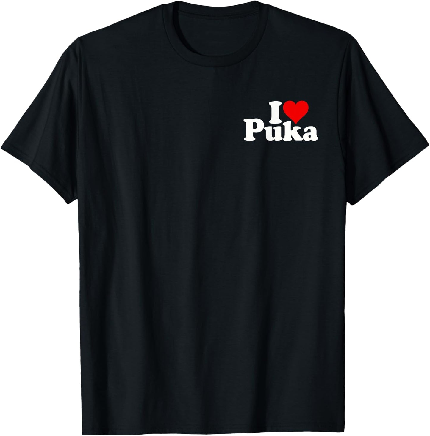 I Love Heart Puka T-Shirt - T-Shirt | Black