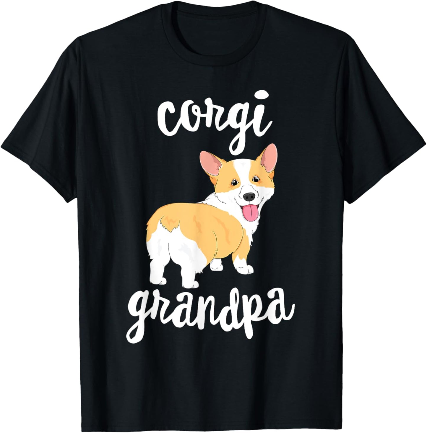 Welsh Corgi Grandpa Pawpa Dog Grandparents Grand Paw Women Girls Kids T-Shirt - T-Shirt | Black