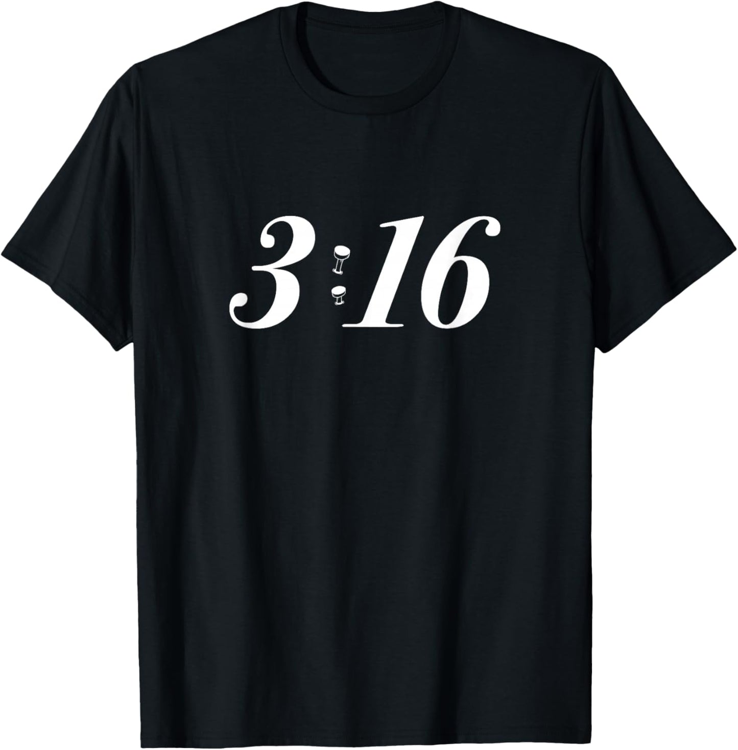 John 3 16 Bible Centre Jesus Christ T-Shirt - T-Shirt | Black