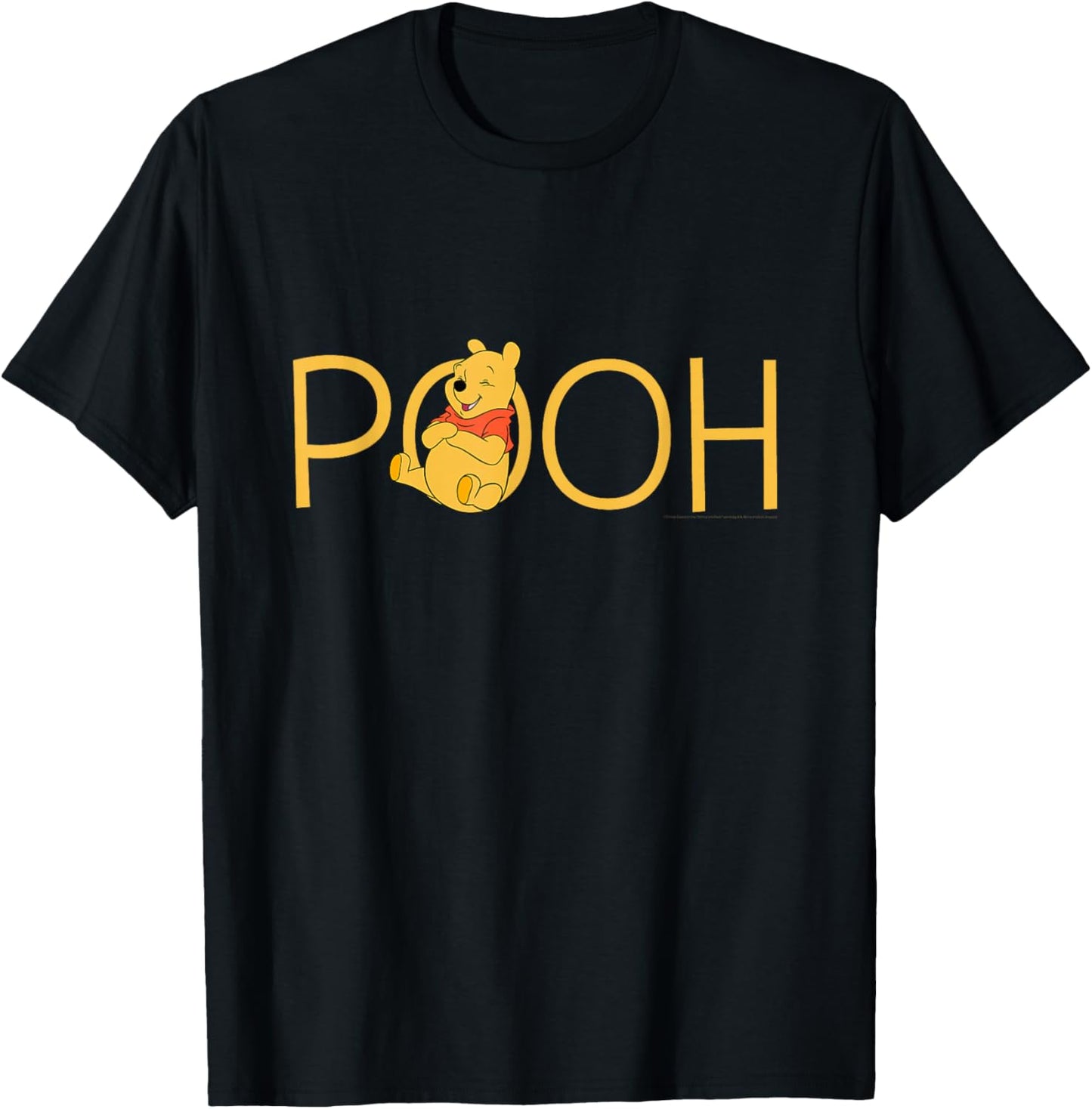 Disney Winnie The Pooh Classic Lettering Small T-Shirt - T-Shirt | Black