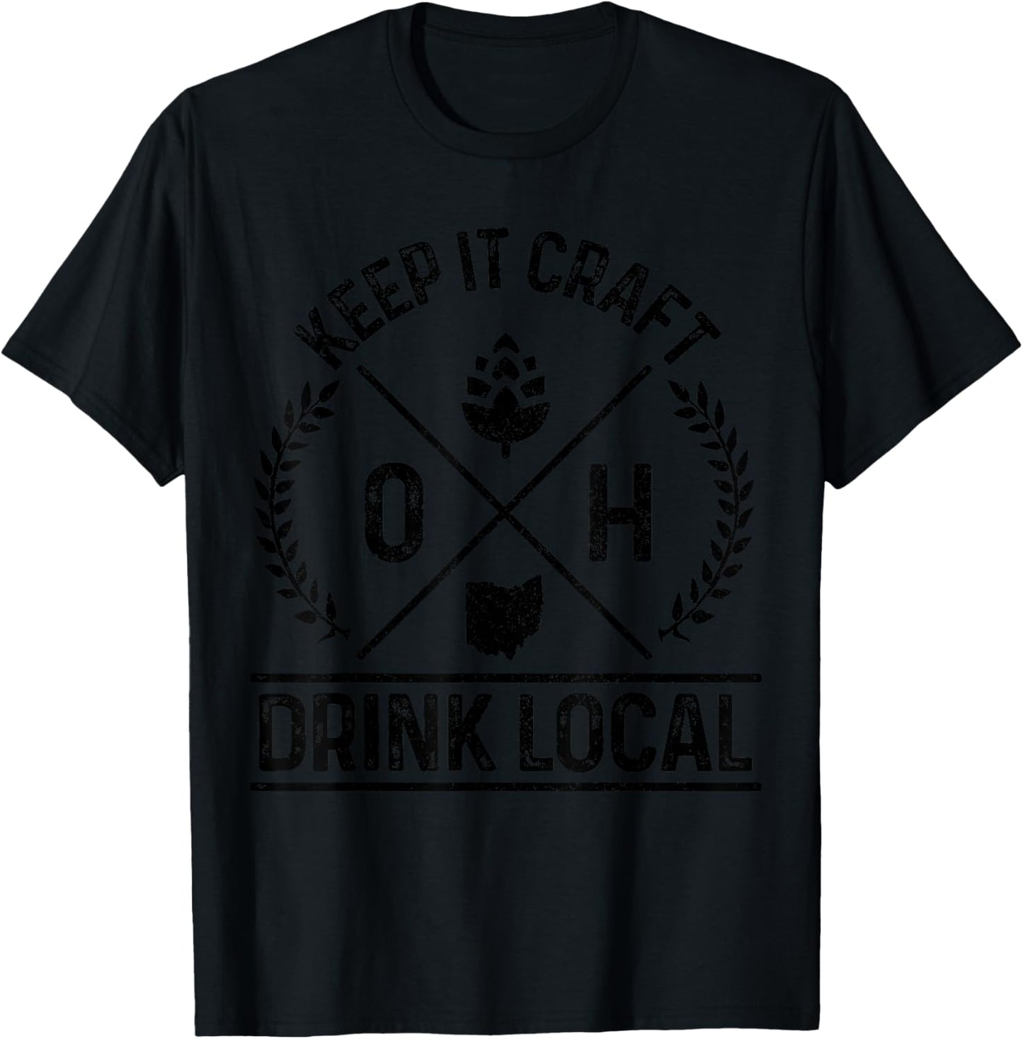 Ohio Drink Local OH Brewery Brewmaster Craft Beer Brewer T-Shirt - T-Shirt | Black