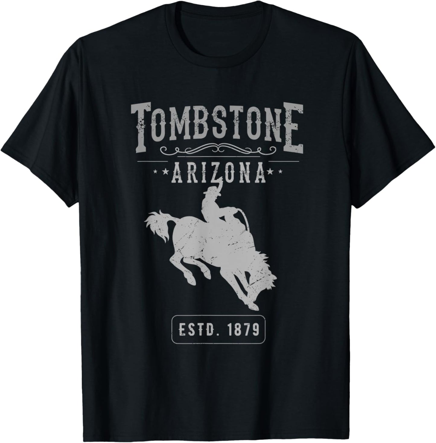 Cowboy and Western Movie or Tombstone Arizona T-Shirt - T-Shirt | Black