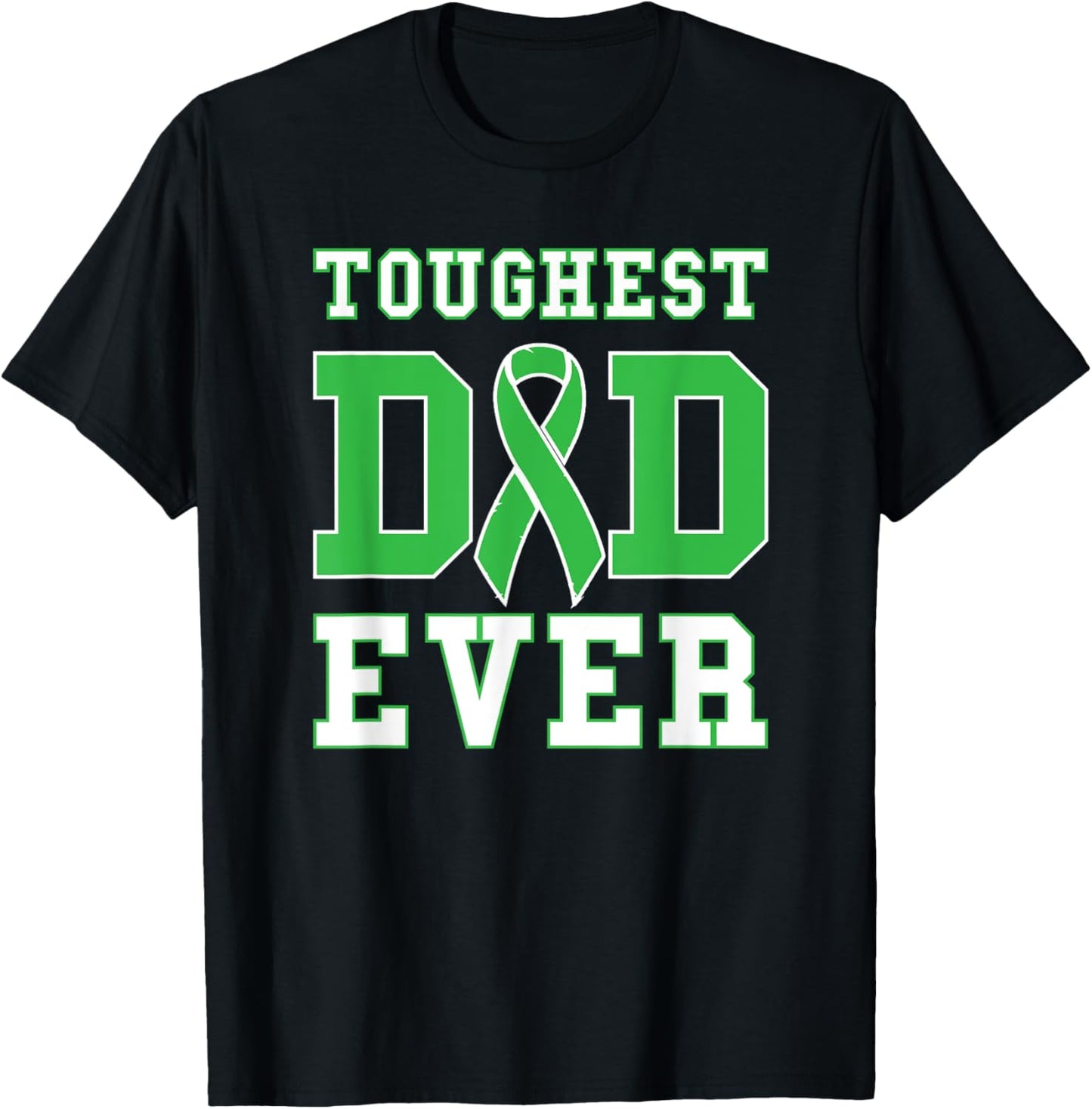 Toughest Dad Ever - Liver Cancer Awareness Ribbon T-Shirt - T-Shirt | Black