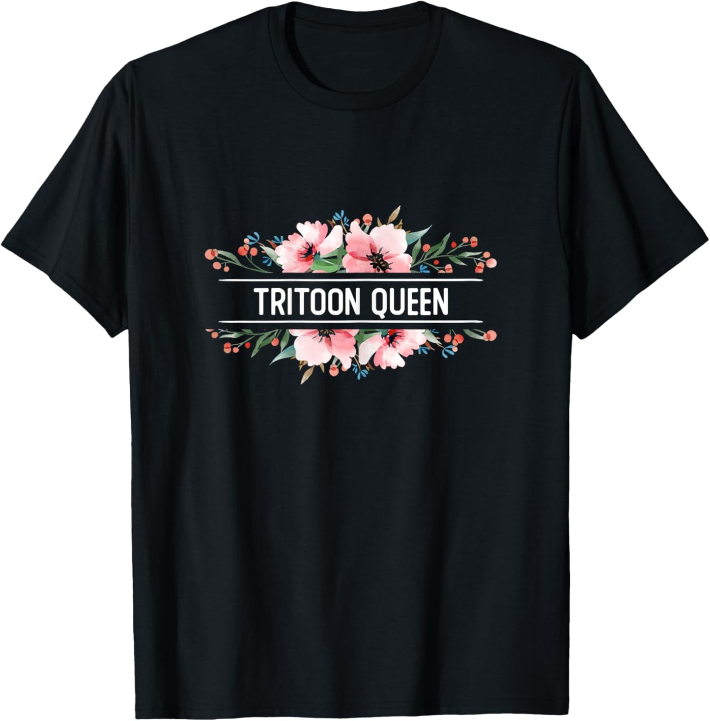 Tritoon Queen Funny Tri-toon Boat Captain T-Shirt - T-Shirt | Black