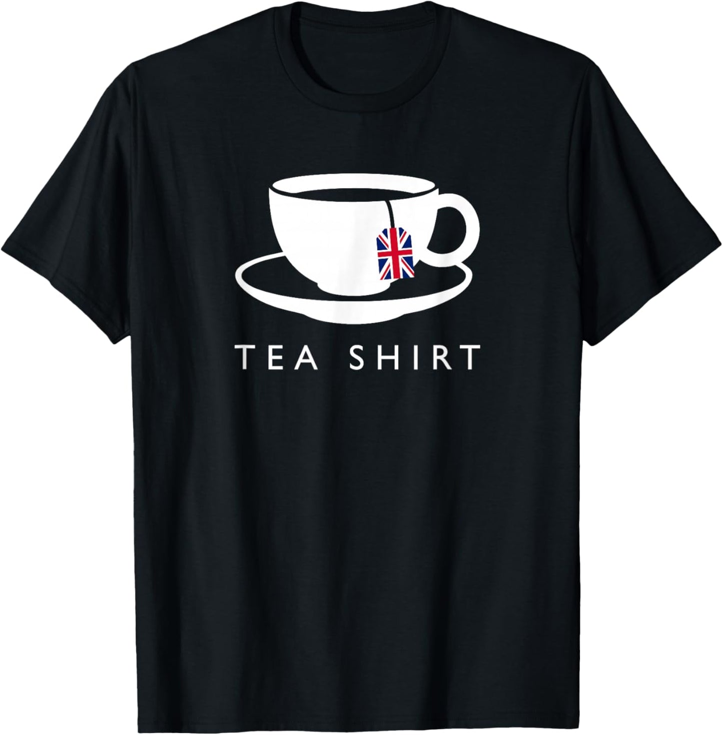 I Love English Tea UK Flag T-Shirt - T-Shirt | Black