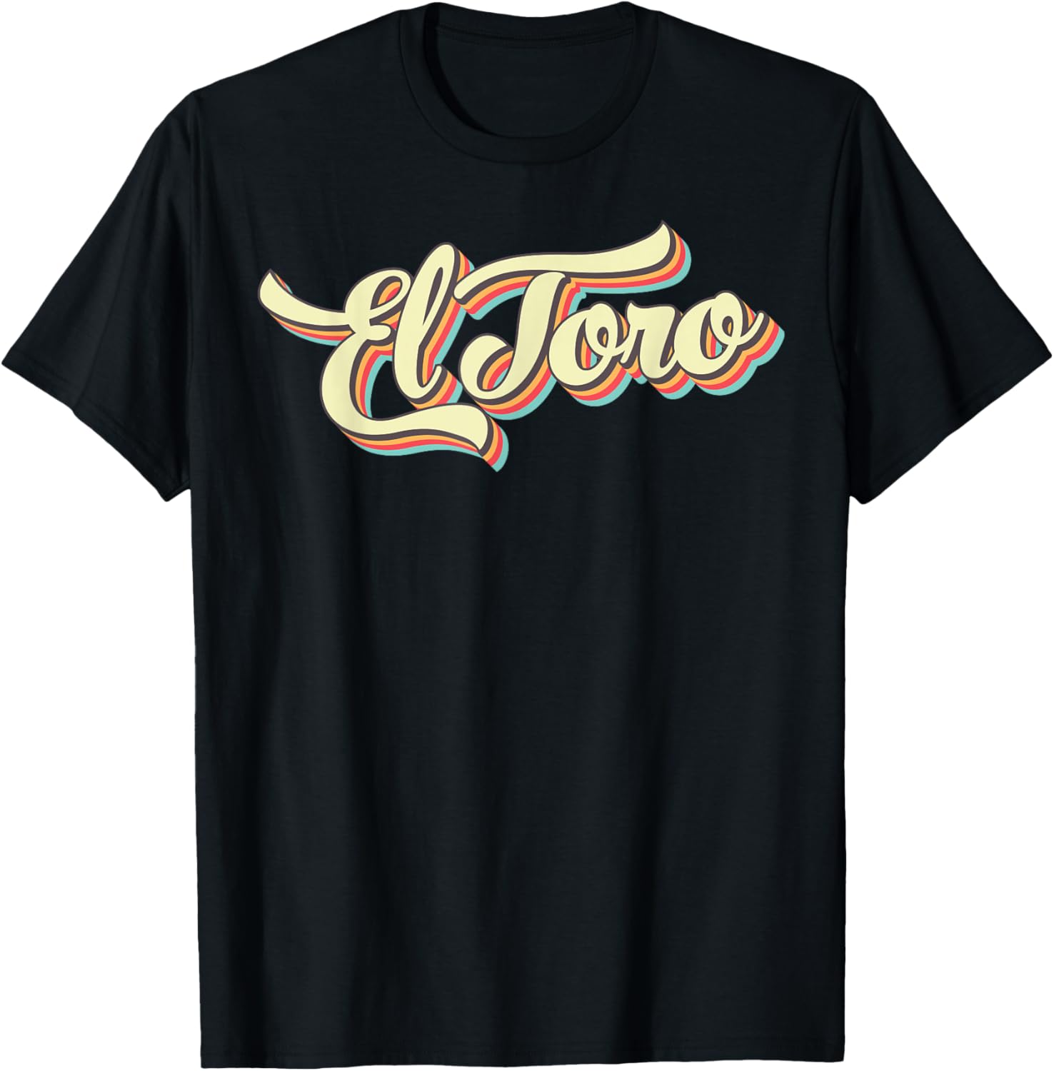 El Toro Retro Art Baseball Font Vintage T-Shirt - T-Shirt | Black
