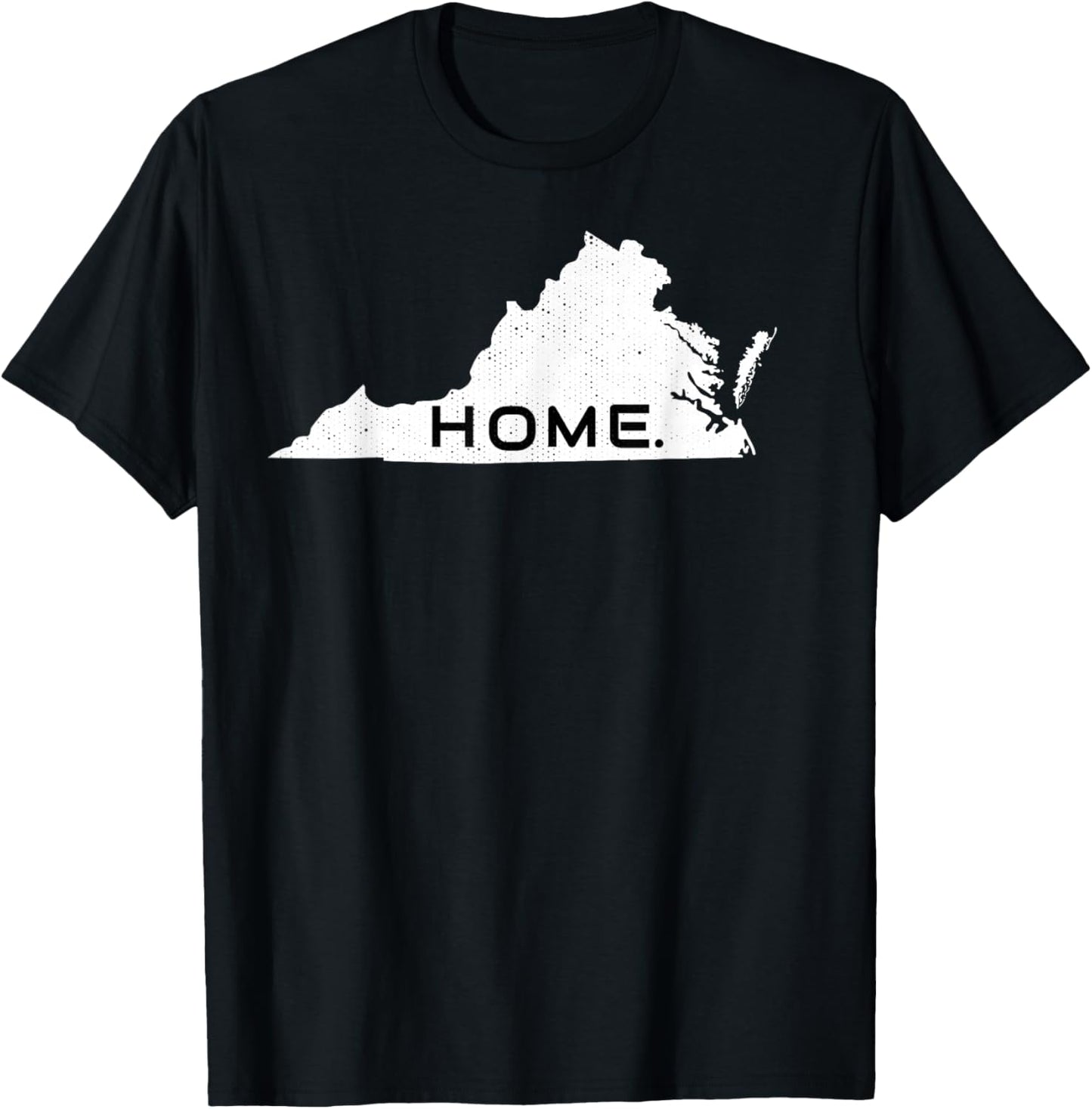 Distressed Virginia Home State T-Shirt - T-Shirt | Black