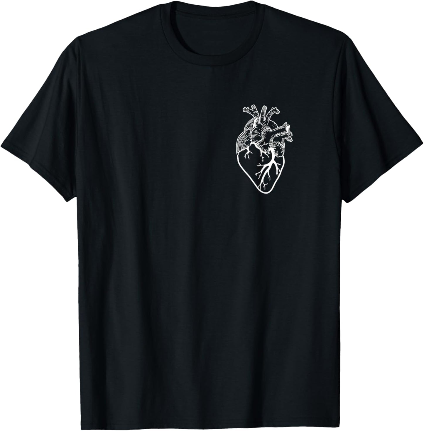 Anatomical Heart Cardiac Nurse T-Shirt - T-Shirt | Black