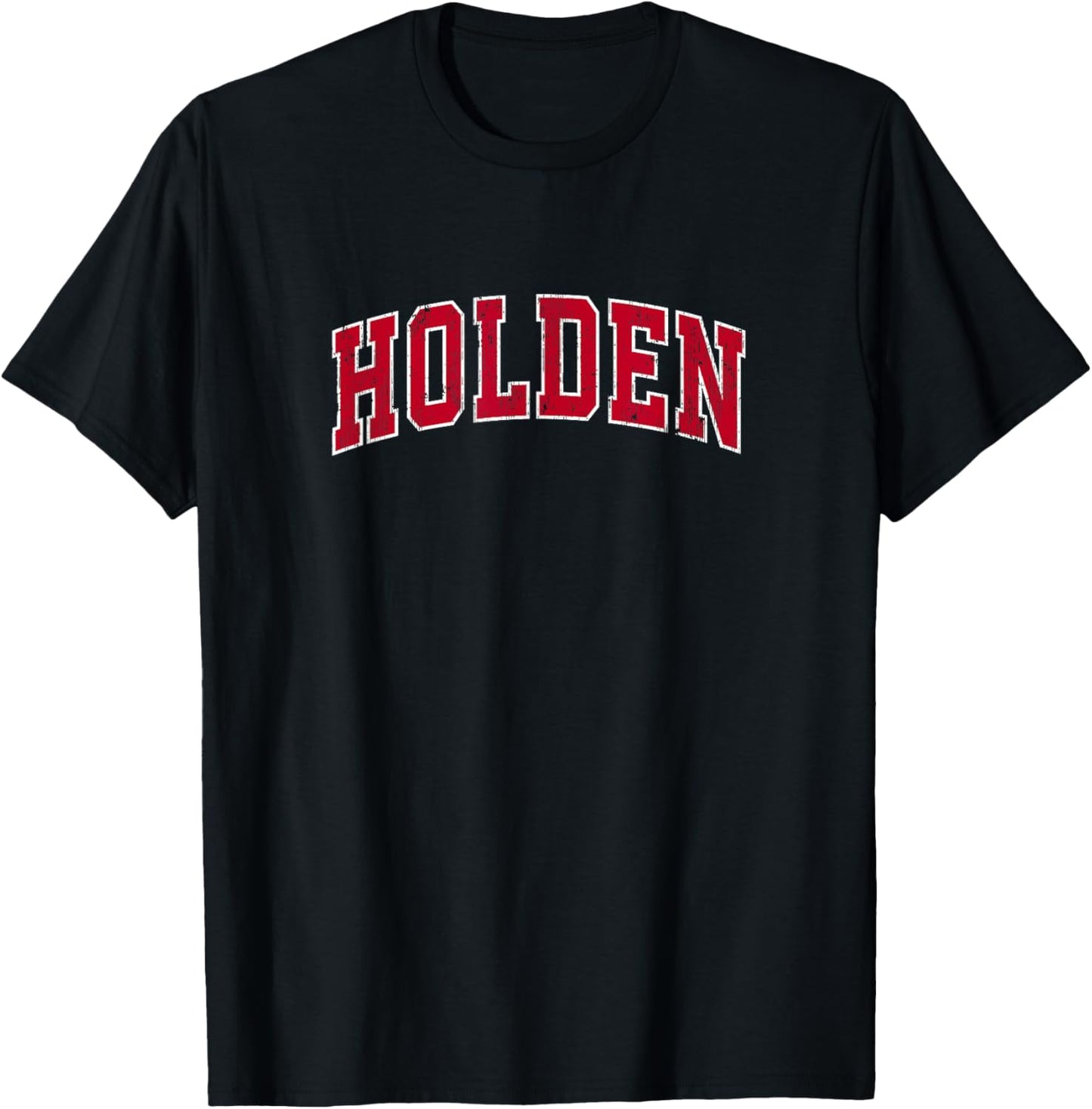 Holden Massachusetts MA Vintage Sports Design Red Design T-Shirt - T-Shirt | Black