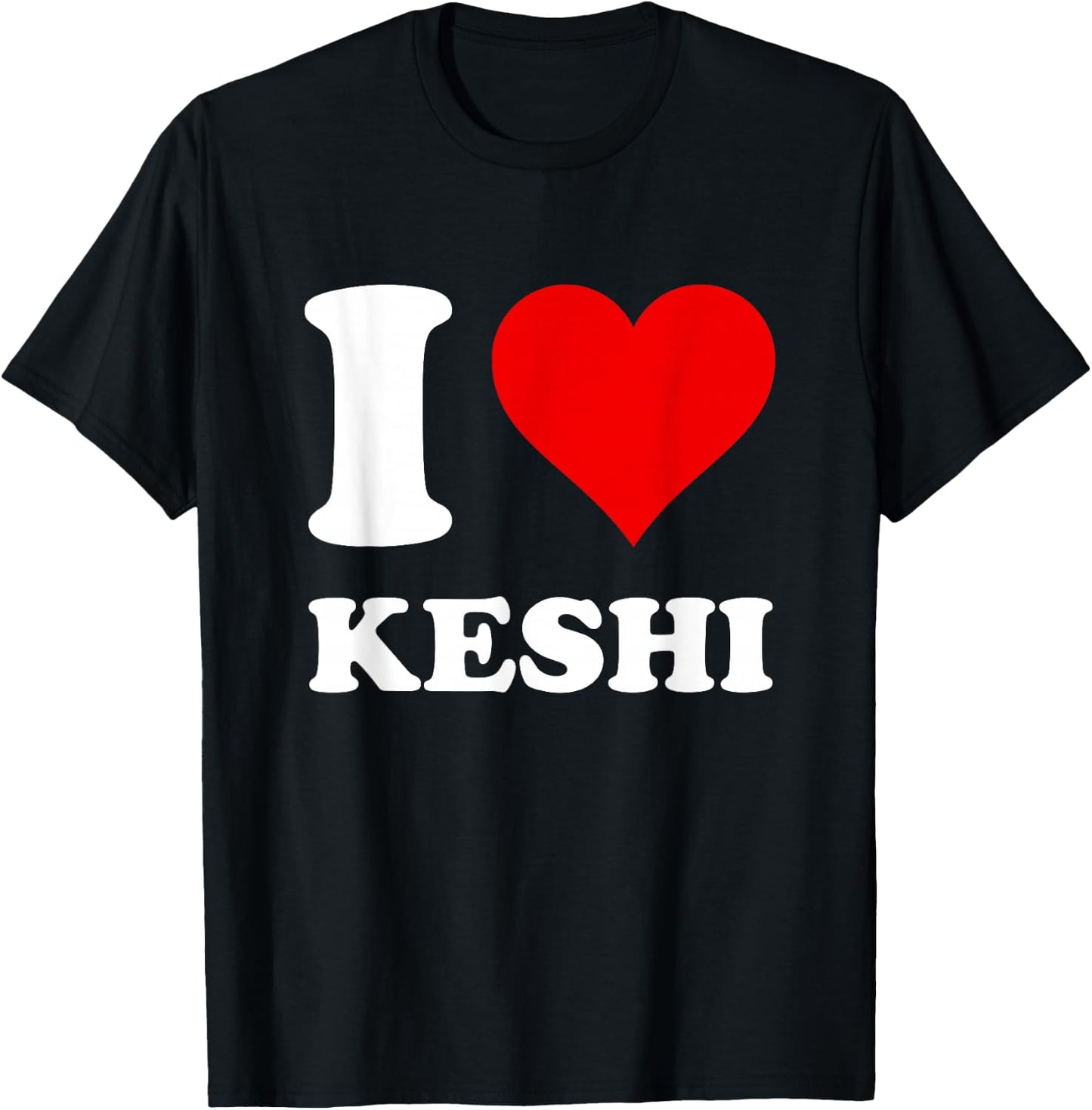 Red Heart I Love Keshi T-Shirt - T-Shirt | Black