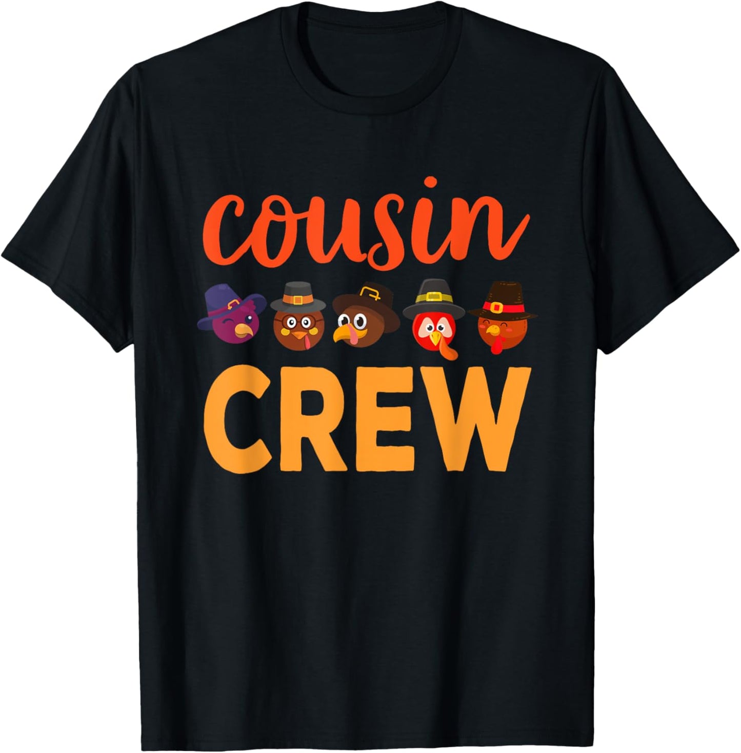 Cousins Crew Thanksgiving Shirt for Boys Girls Kid Toddler T-Shirt - T-Shirt | Black