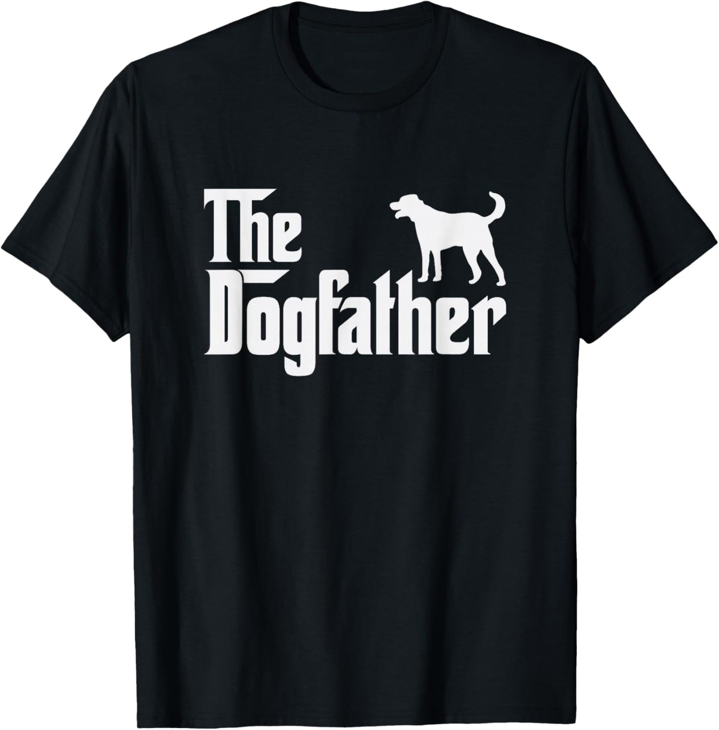 lab pointer DogFather Funny Dog Dad T-Shirt - T-Shirt | Black