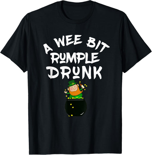A Wee Bit Rumple Drunk Irish St Patricks Green Rumple Minze T-Shirt - T-Shirt | Black