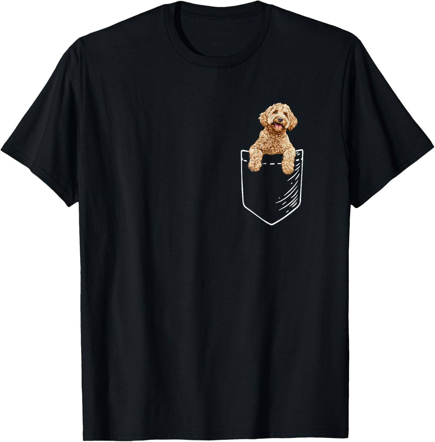 Funny Pocket Kids Goldendoodle Doodle Lover T-Shirt - T-Shirt | Black
