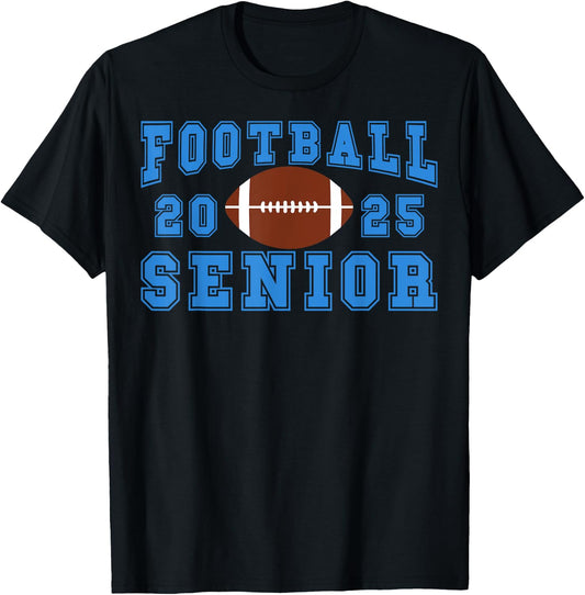 Football Senior Night Football Senior 2025 Graduation 29 T-Shirt - T-Shirt | Black