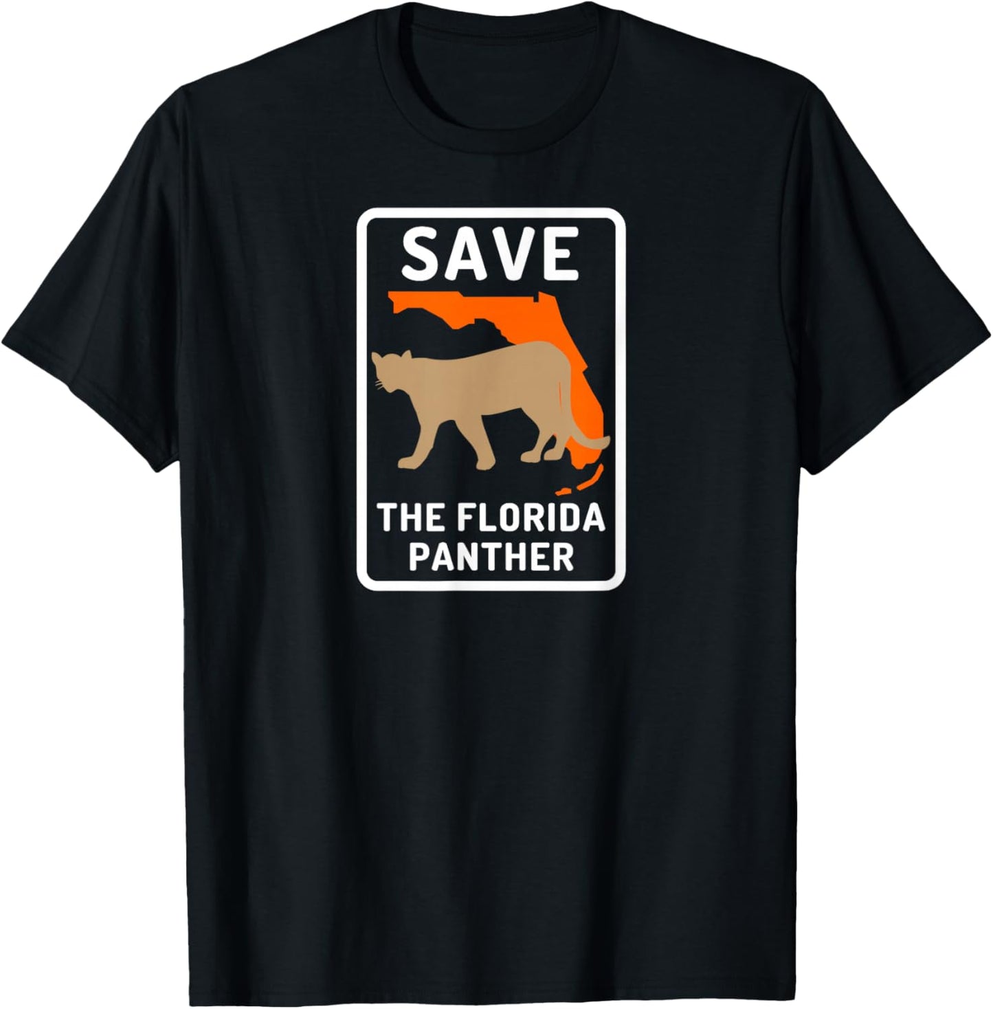 Florida Panther Save The Species T-Shirt - T-Shirt | Black