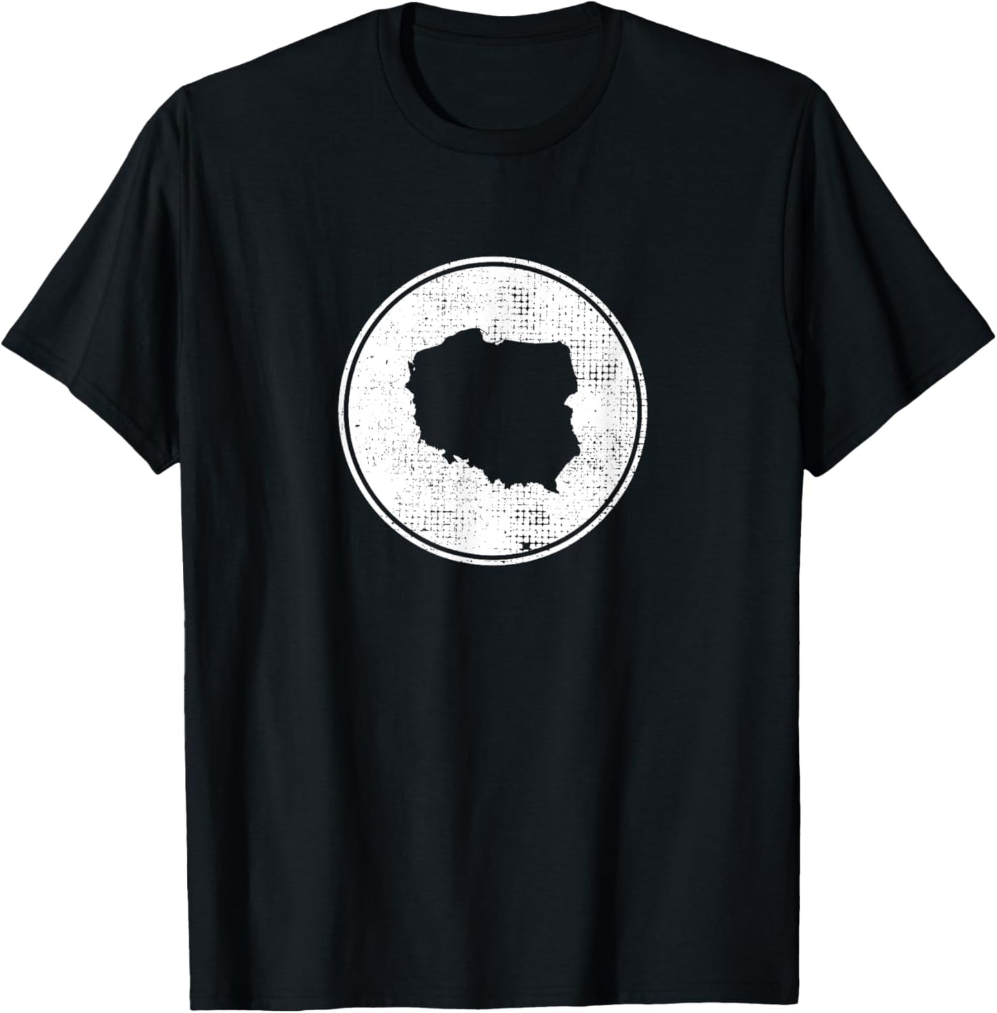 Poland Vintage Map Polish Proud Pole T-Shirt - T-Shirt | Black