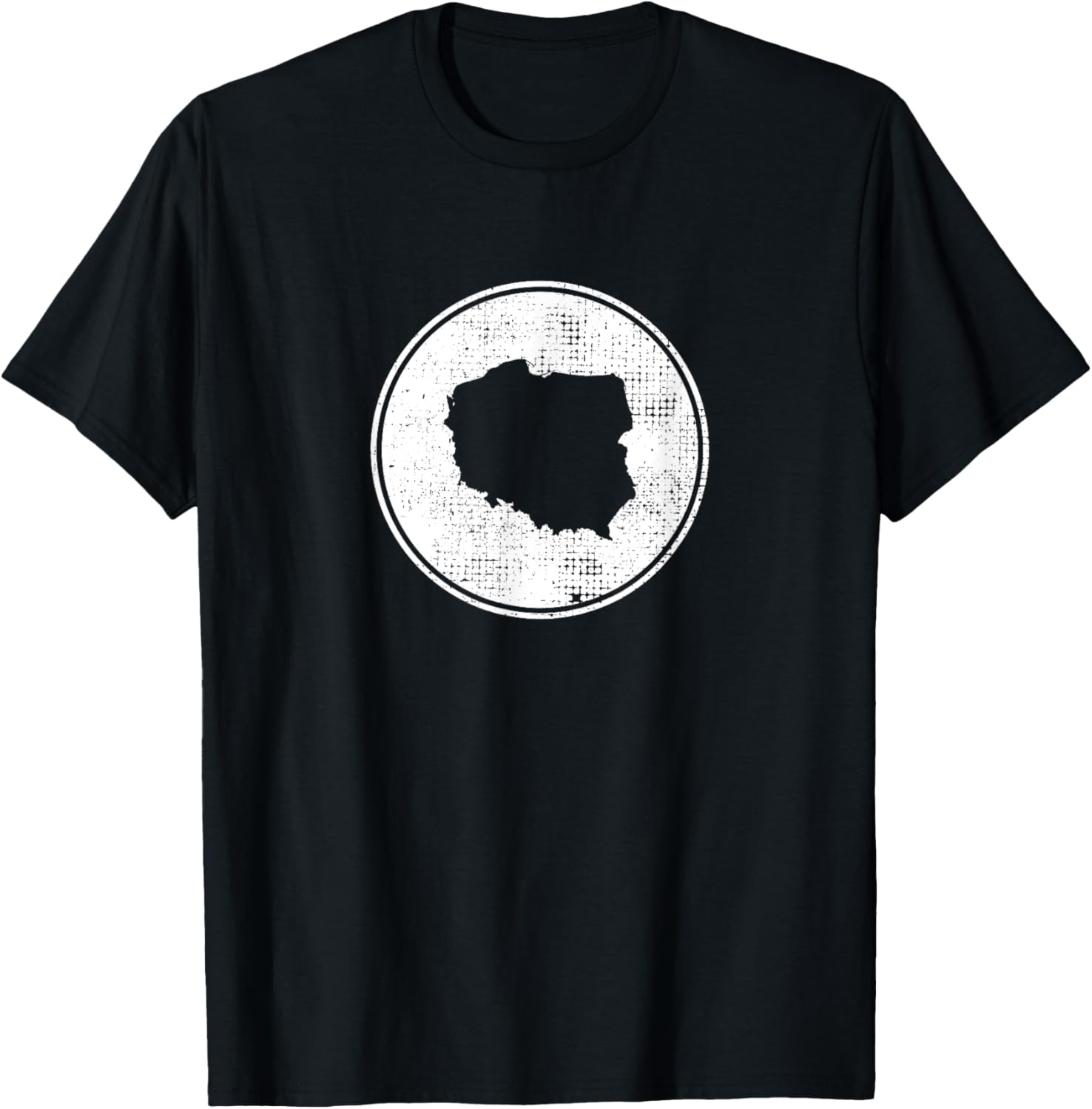 Poland Vintage Map Polish Proud Pole T-Shirt - T-Shirt | Black