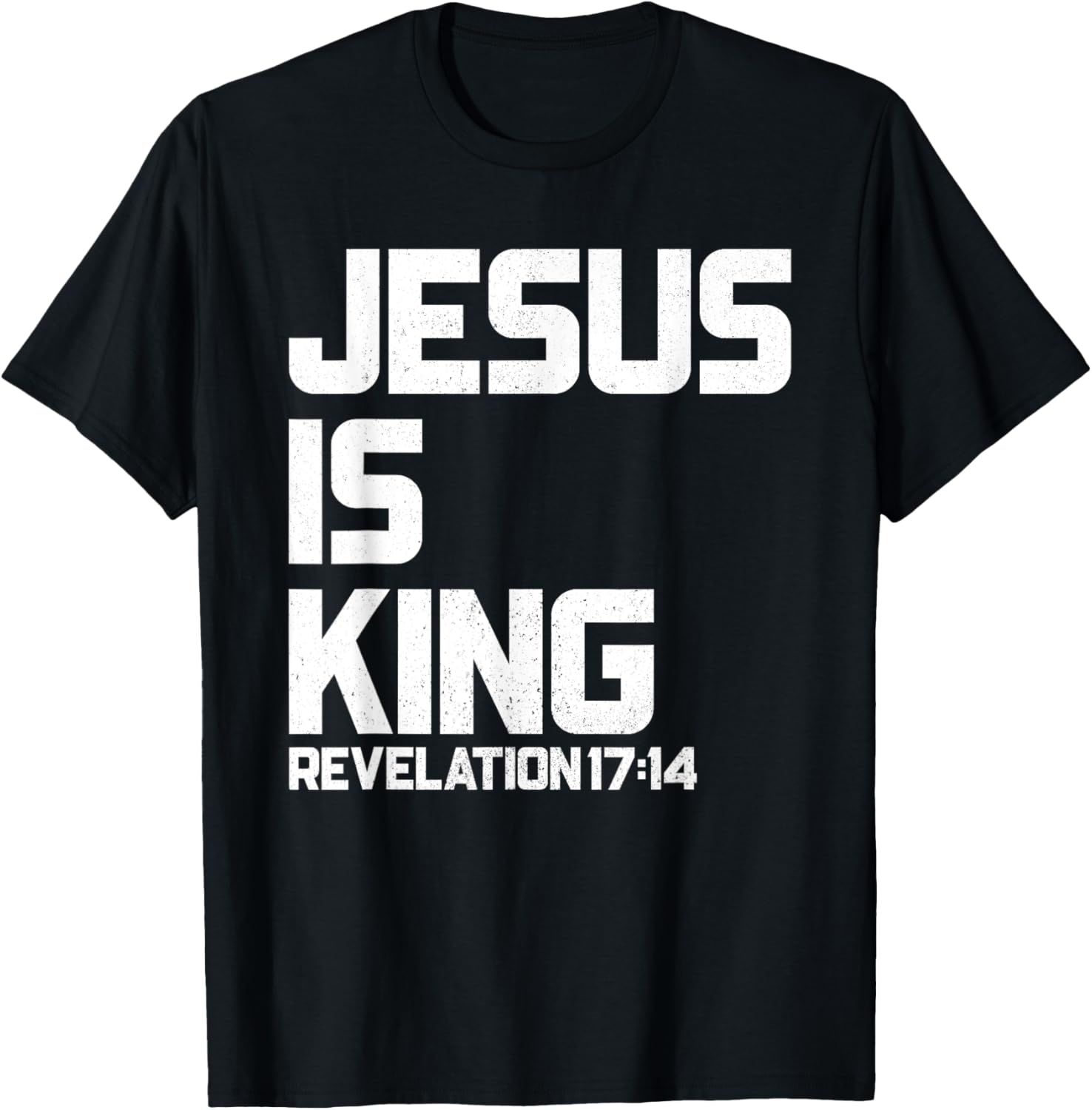 Jesus is King Revelation 17 14 Bible Verse & Women T-Shirt - T-Shirt | Black
