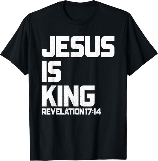 Jesus is King Revelation 17 14 Bible Verse & Women T-Shirt - T-Shirt | Black