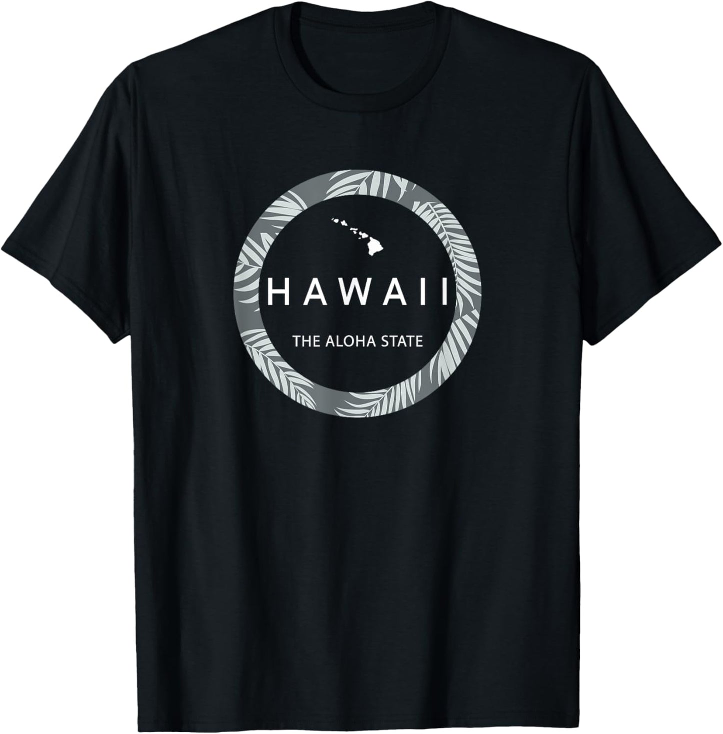 Hawaii The Aloha State - Aloha Hawaiian Palm Tree Ohana ! T-Shirt - T-Shirt | Black