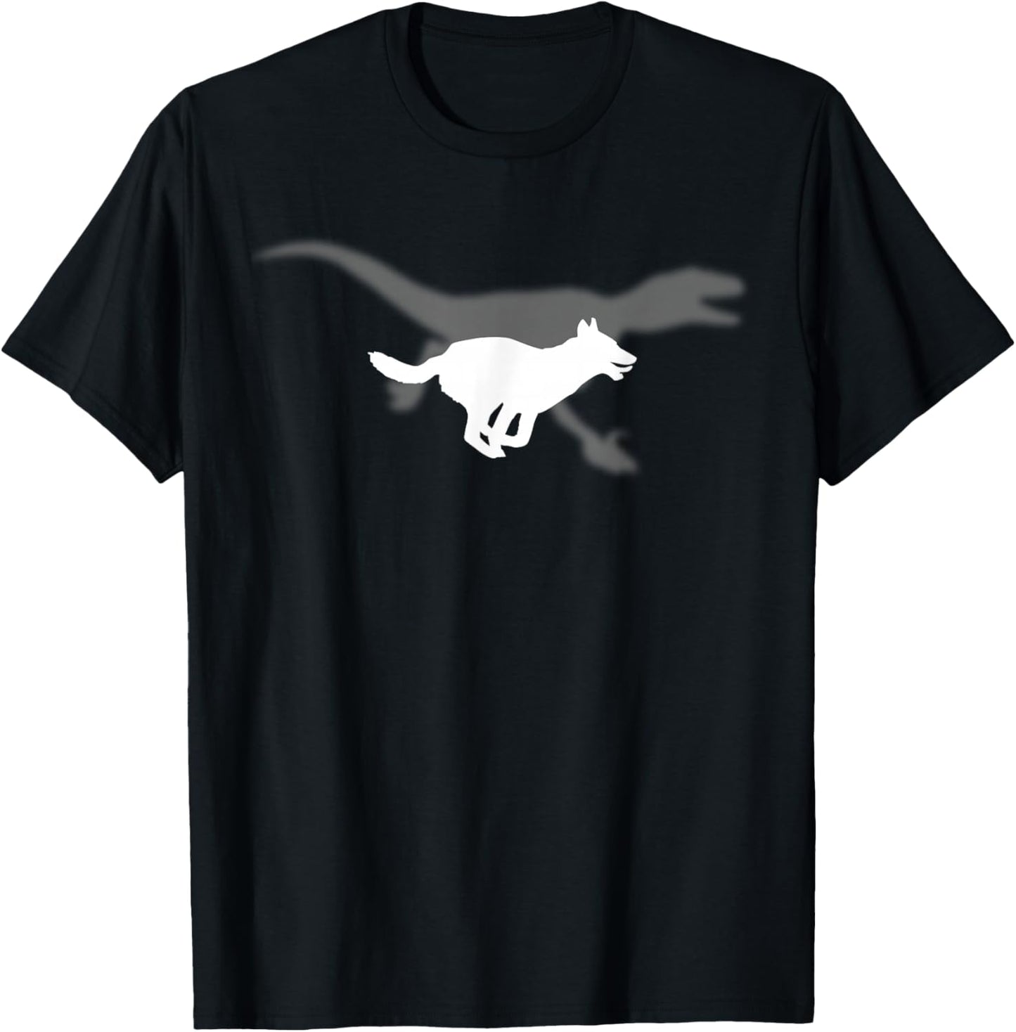 Belgian Malinois Velociraptor Maliraptor Running Shadow T-Shirt - T-Shirt | Black