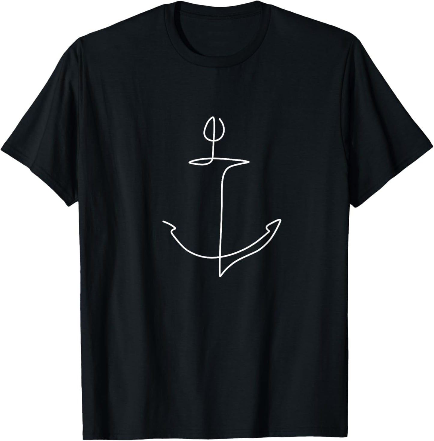 Anchor Maritime Sailor Sailor Yacht Sail Travel Motif T-Shirt - T-Shirt | Black