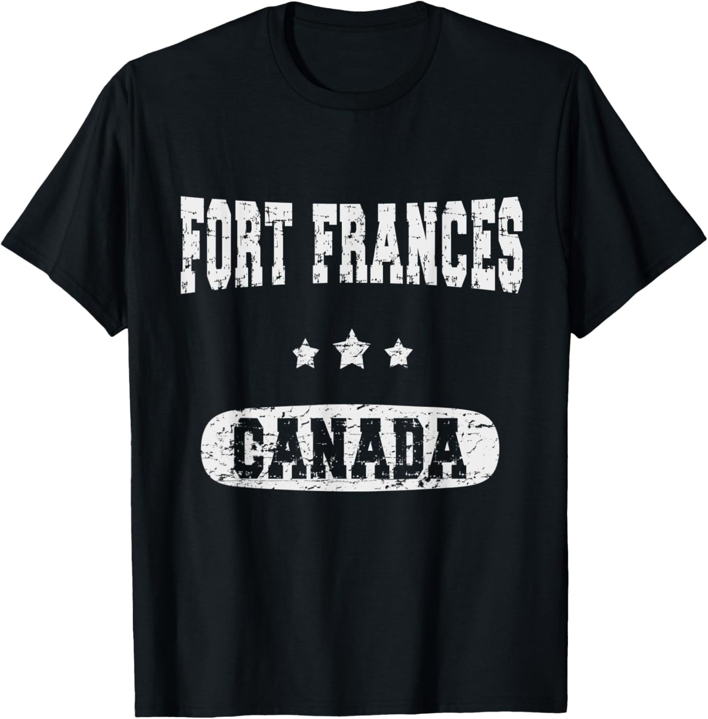 Vintage Fort Frances Canada T-Shirt - T-Shirt | Black
