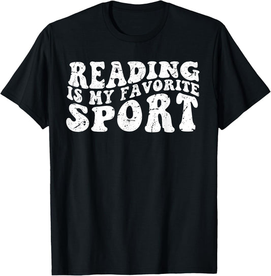 Reading Is My Favorite Sport Basketball grovy T-Shirt - T-Shirt | Black