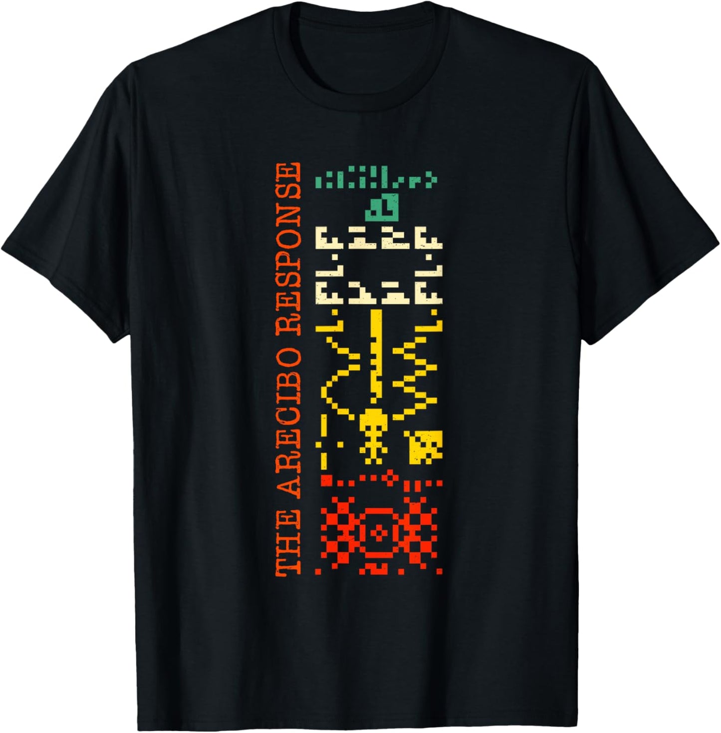 The Arecibo Response Chilbolton Crop Circle Alien Reply T-Shirt - T-Shirt | Black