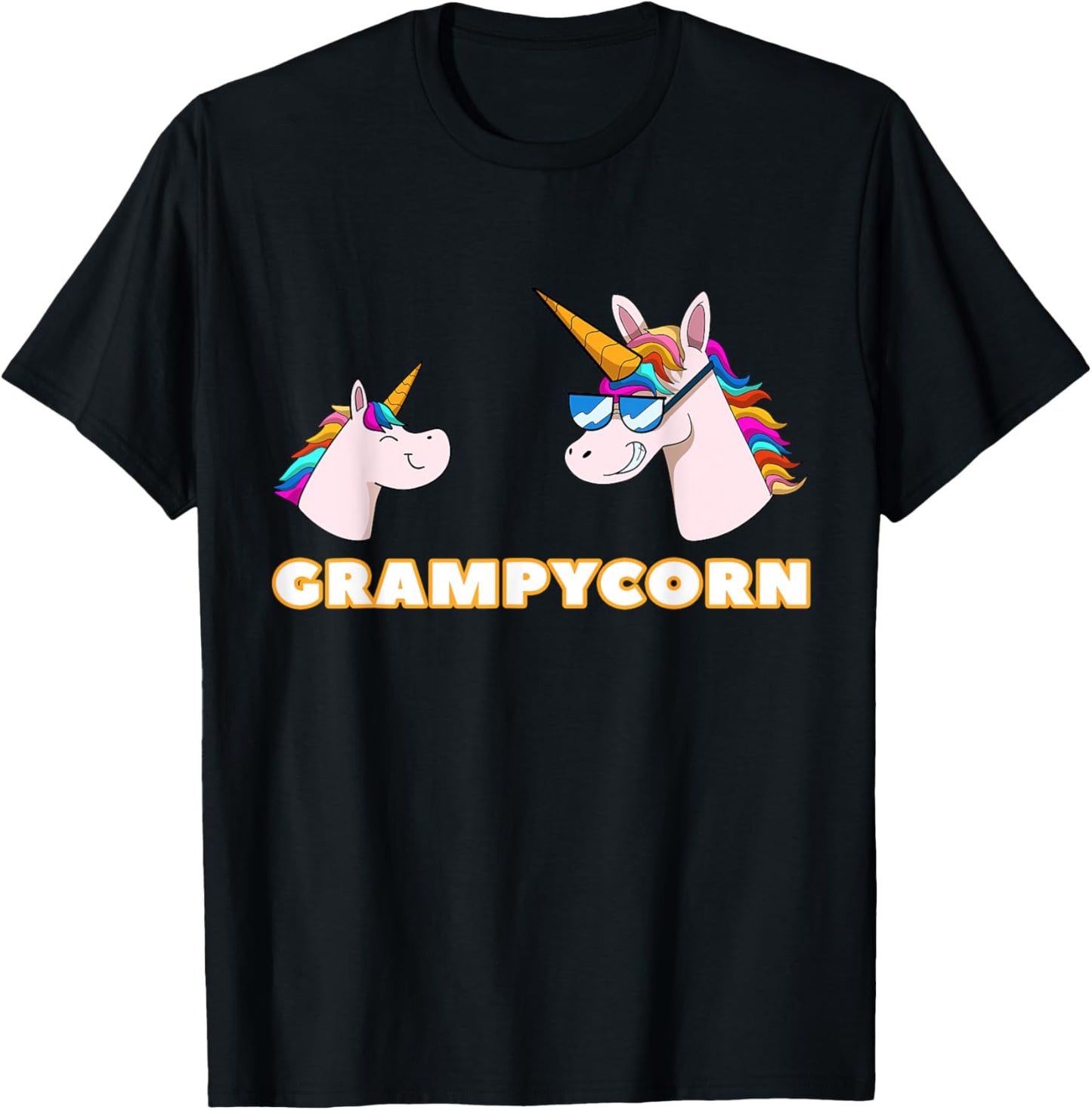 Grampycorn Grampy 1 Kid Grandfather Unicorn Father's Day T-Shirt - T-Shirt | Black