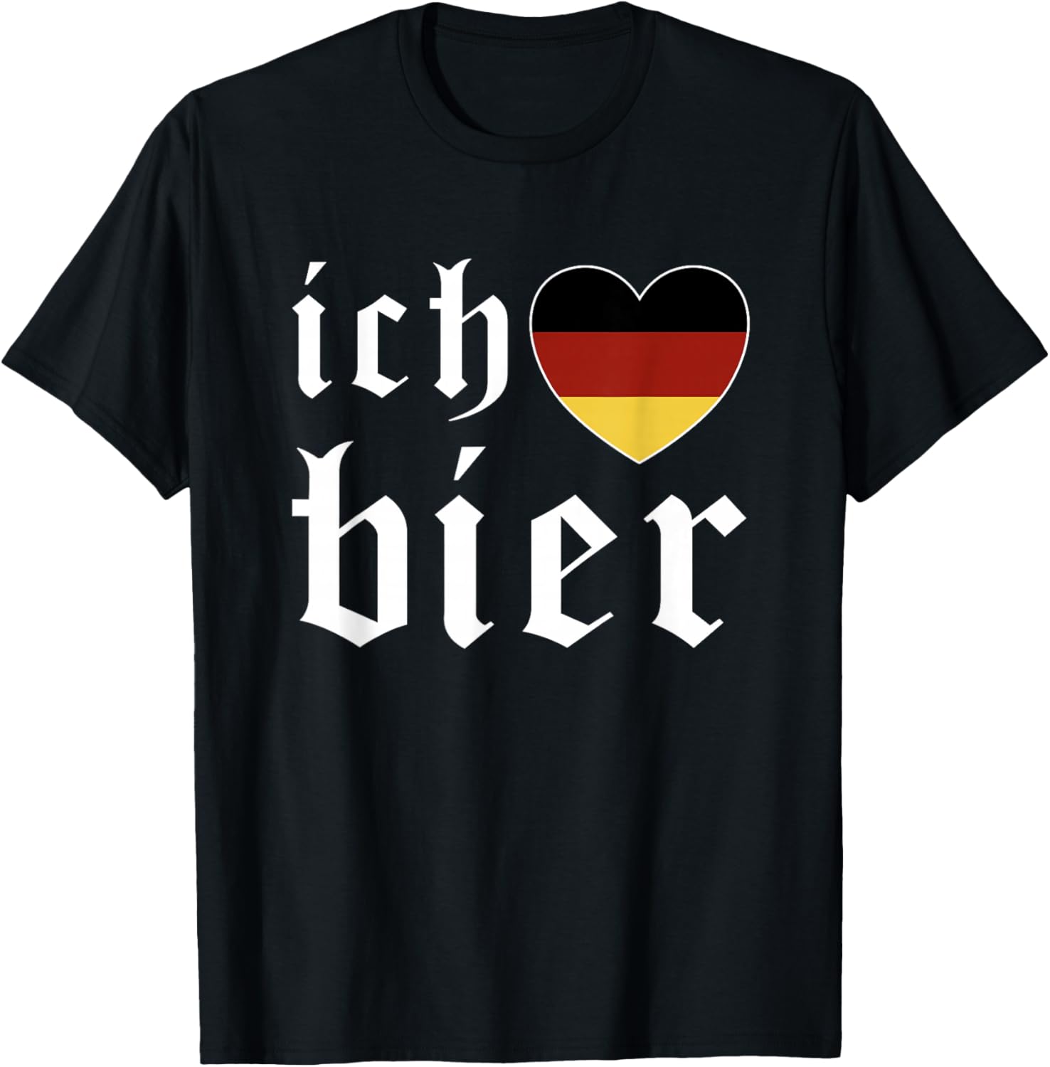 Ich Liebe Bier German Flag Oktoberfest Costume Beer Festival T-Shirt - T-Shirt | Black
