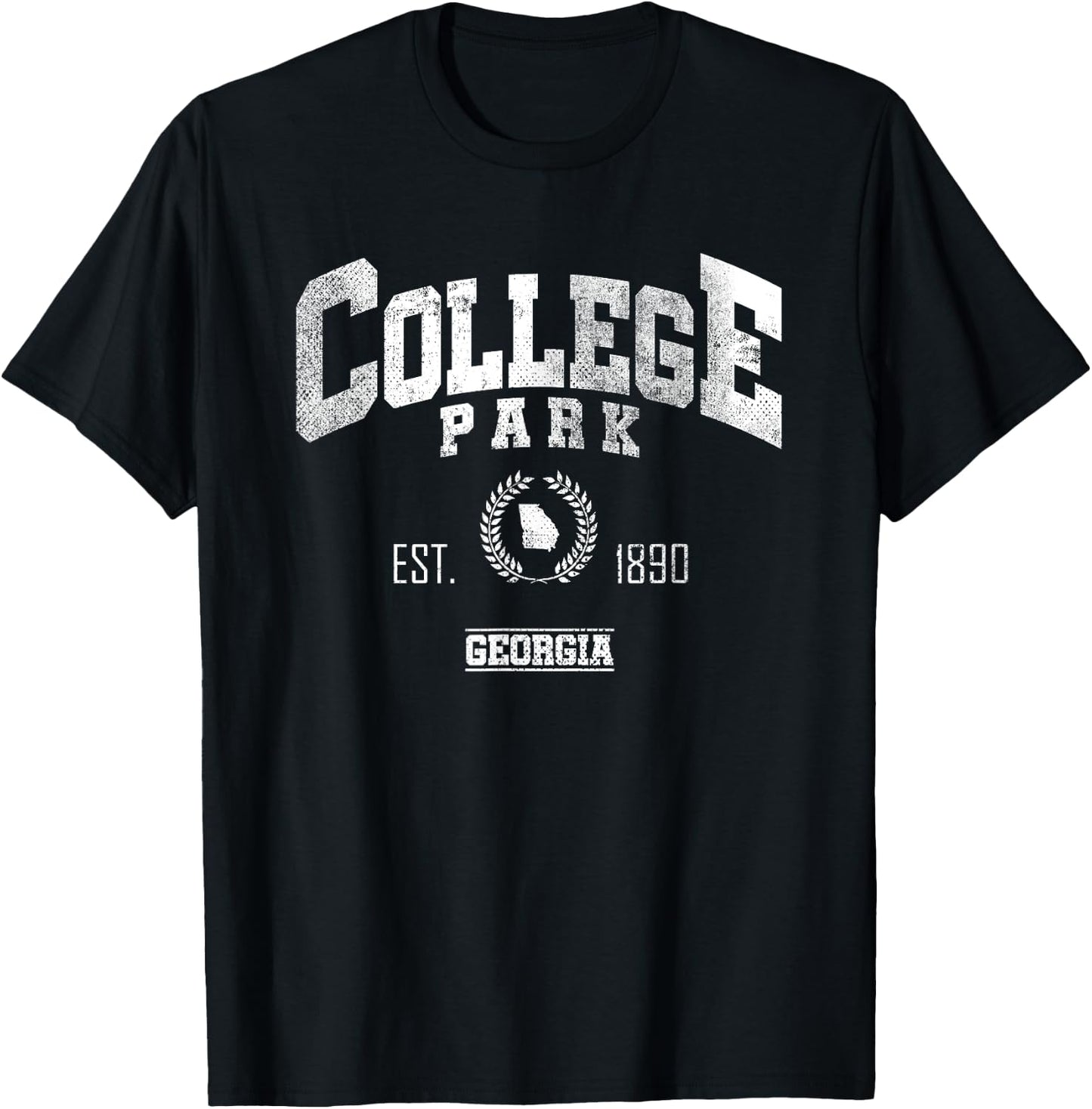 College Park GA | Georgia | Vintage Throwback T-Shirt - T-Shirt | Black