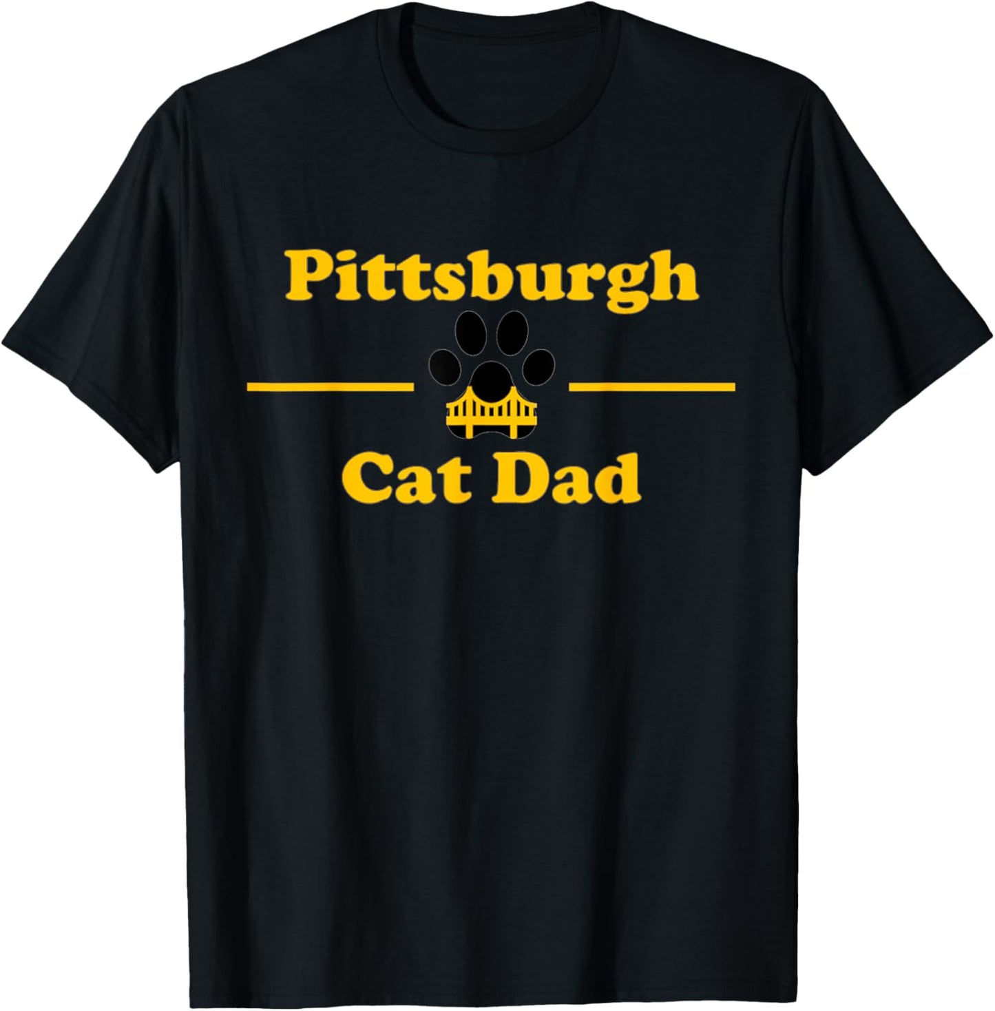 Pittsburgh Cat Dad Women T-Shirt - T-Shirt | Black