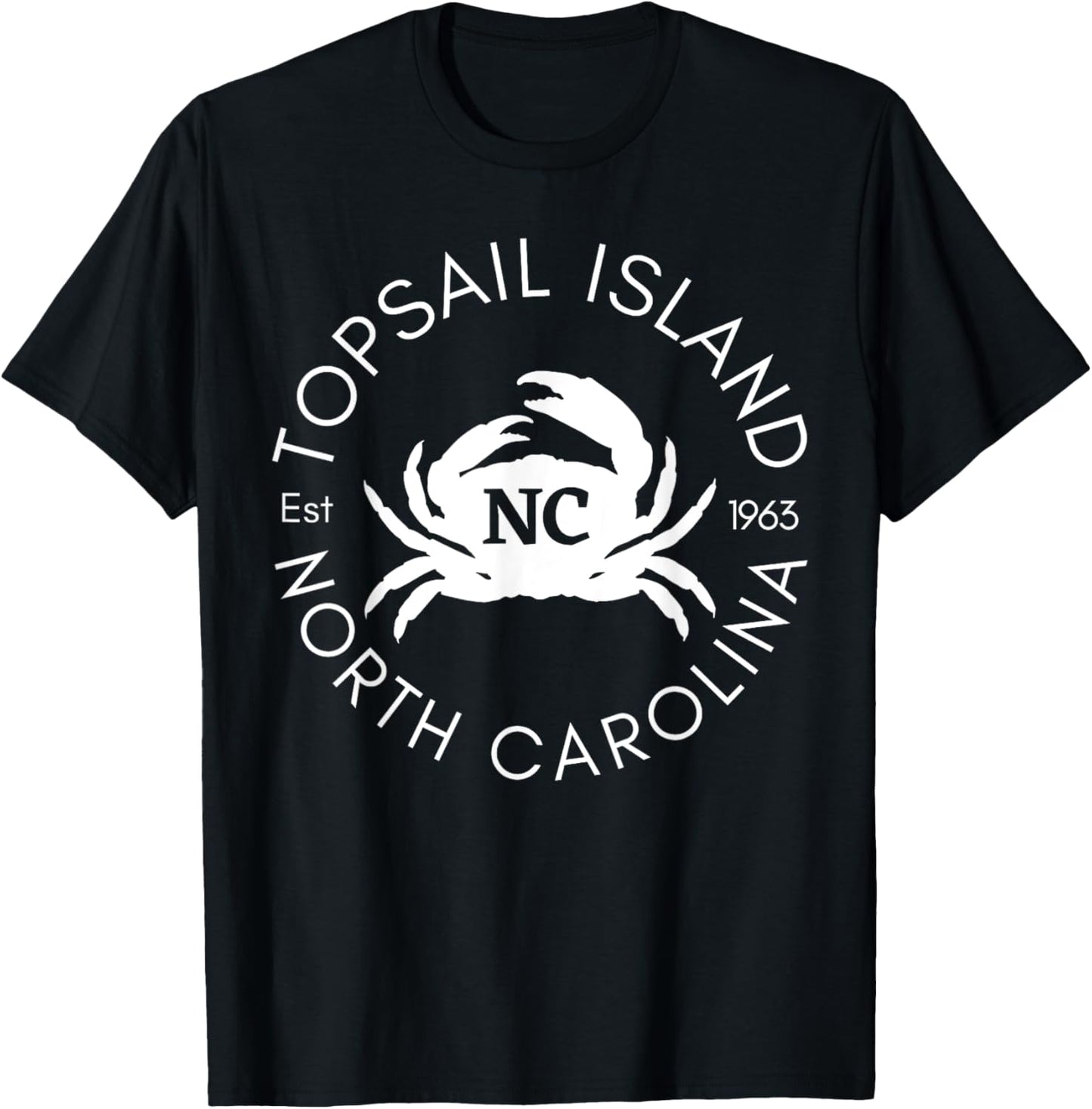 Topsail Island North Carolina Crab Beach Ocean Summer T-Shirt - T-Shirt | Black