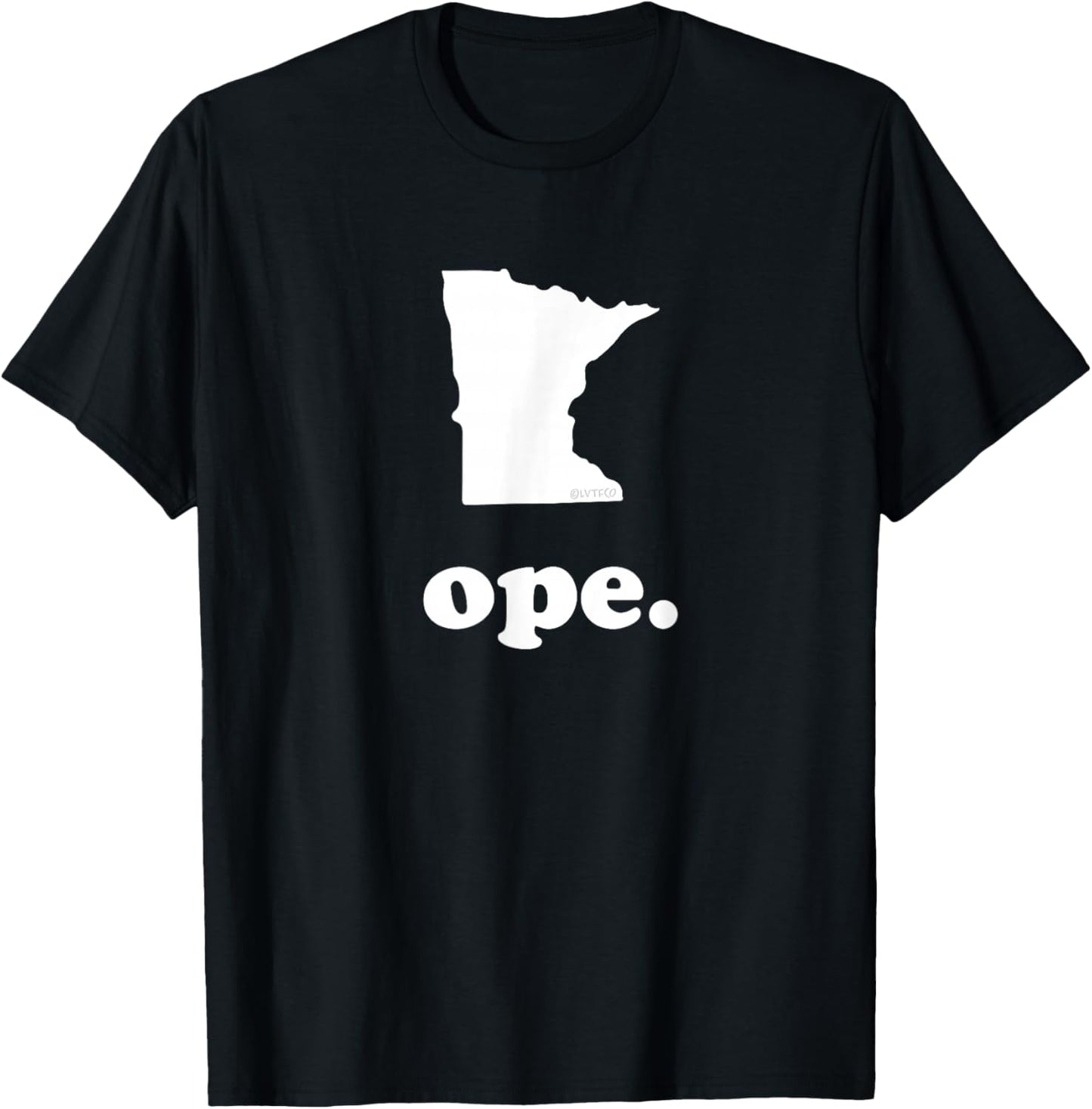 “Ope” Funny Midwest Slang Phrase & Map of Minnesota T-Shirt - T-Shirt | Black